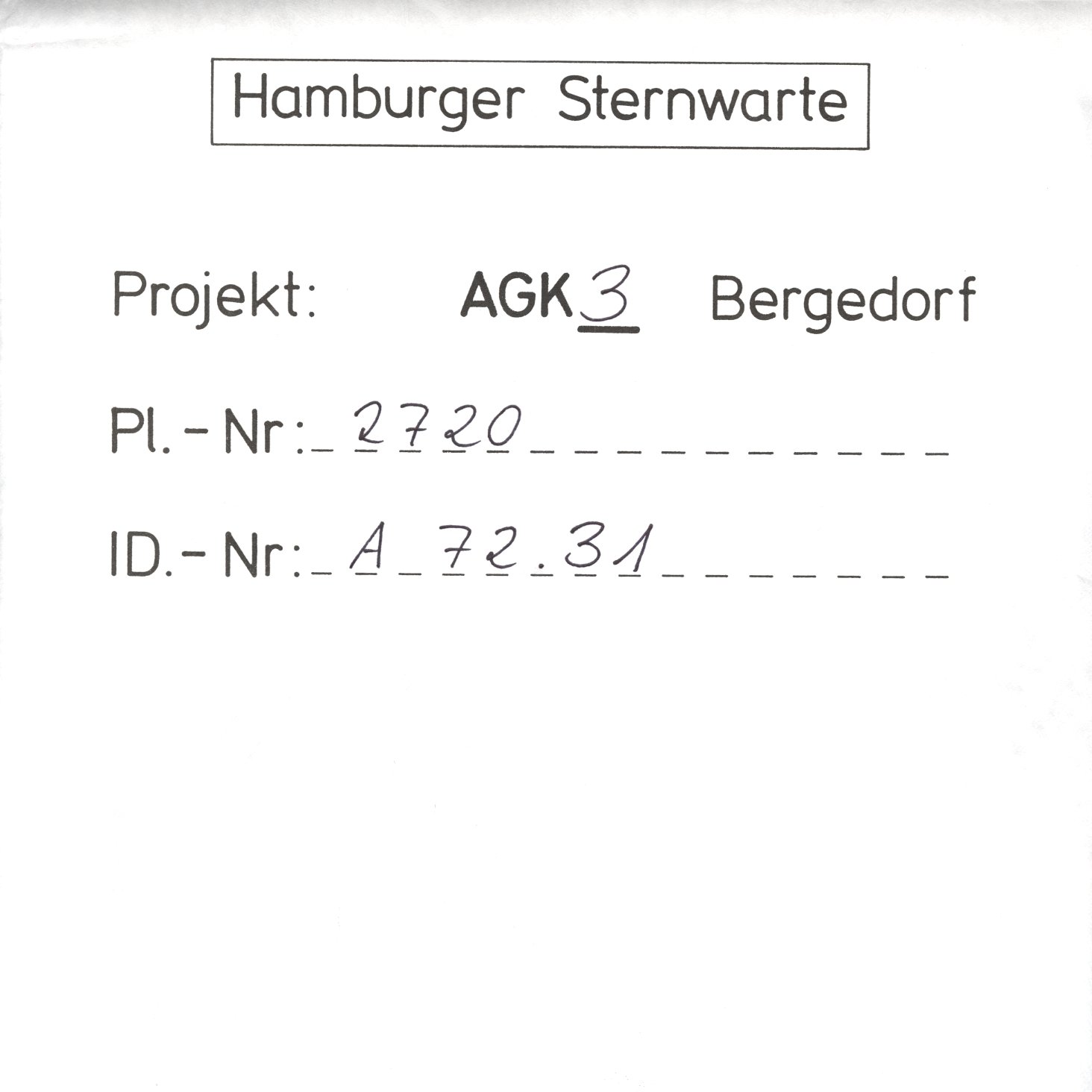 Plattenhuelle AG02720