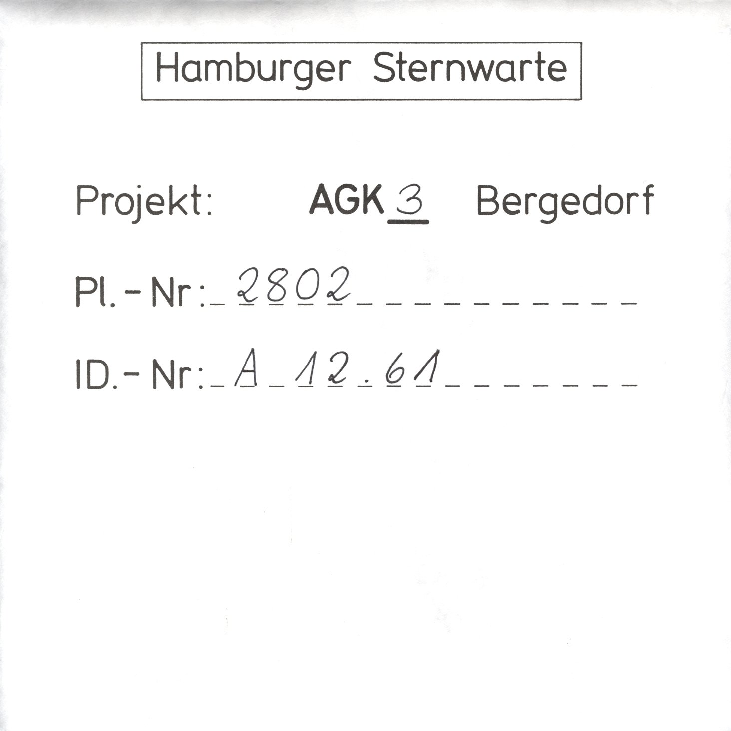 Plattenhuelle AG02802