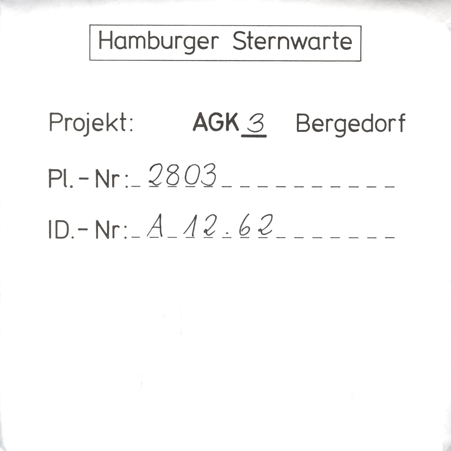Plattenhuelle AG02803