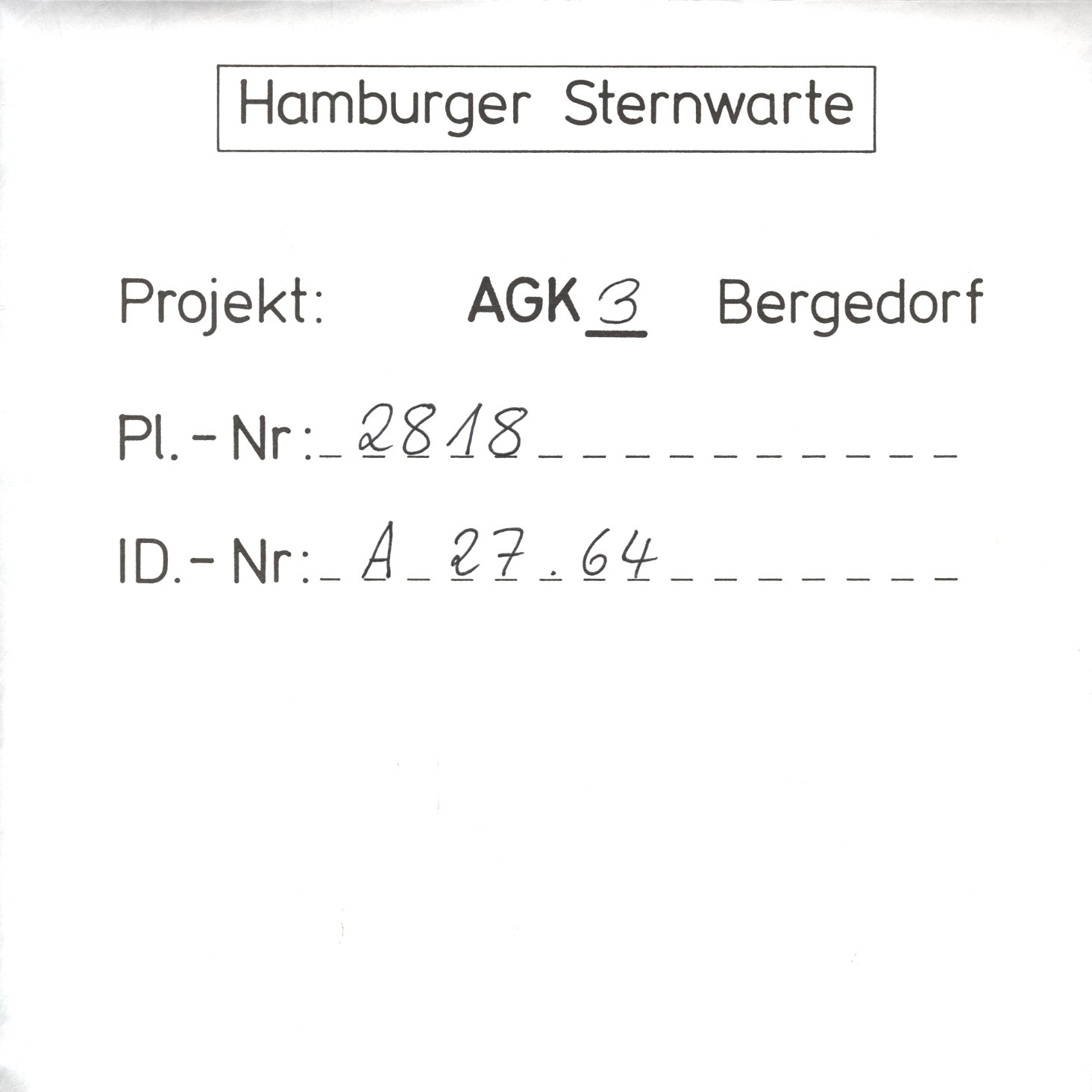 Plattenhuelle AG02818