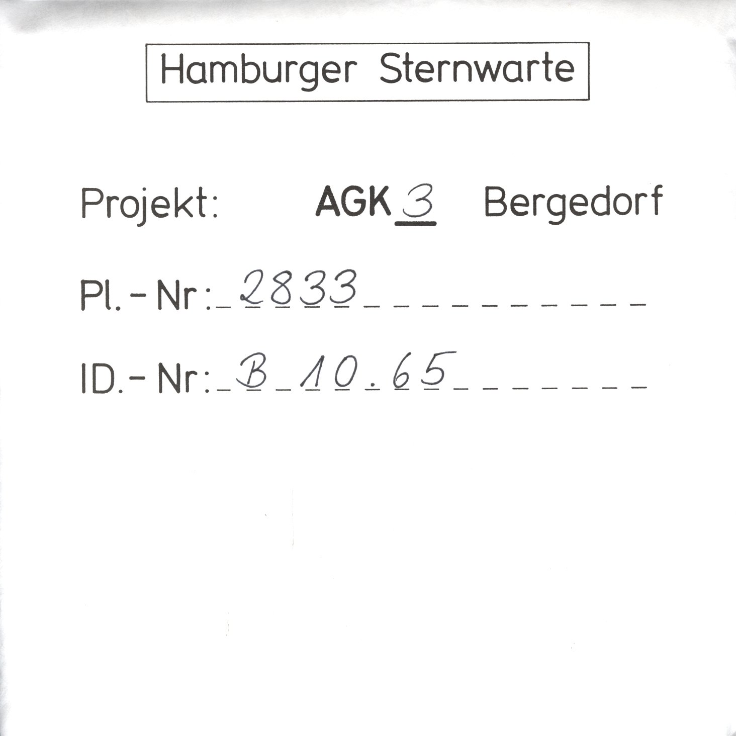 Plattenhuelle AG02833