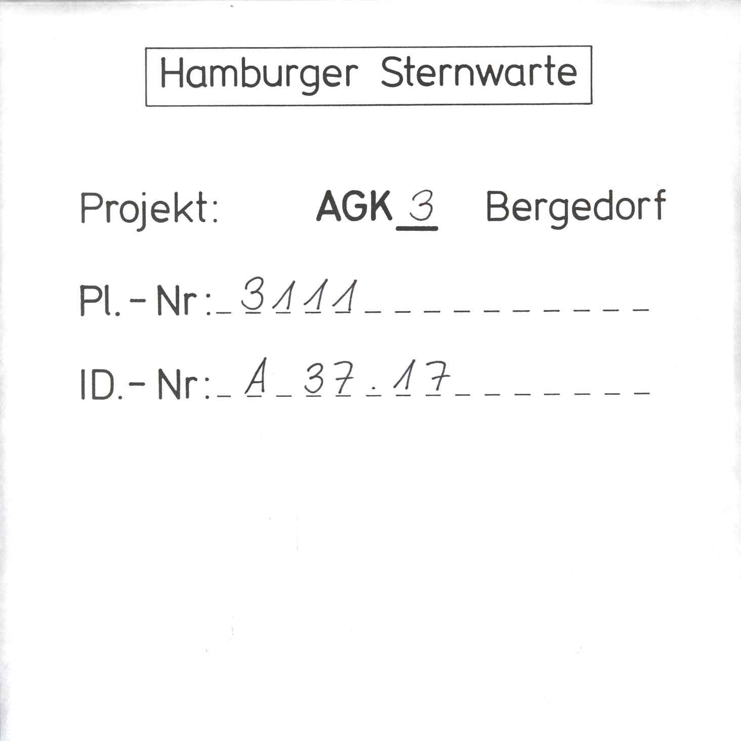 Plattenhuelle AG03111
