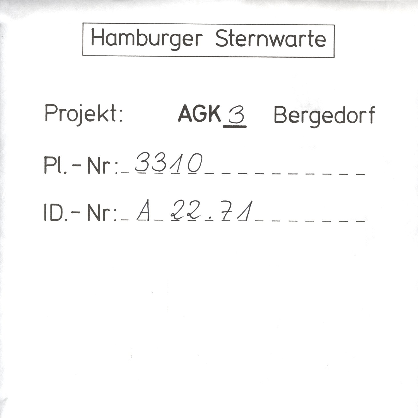 Plattenhuelle AG03310