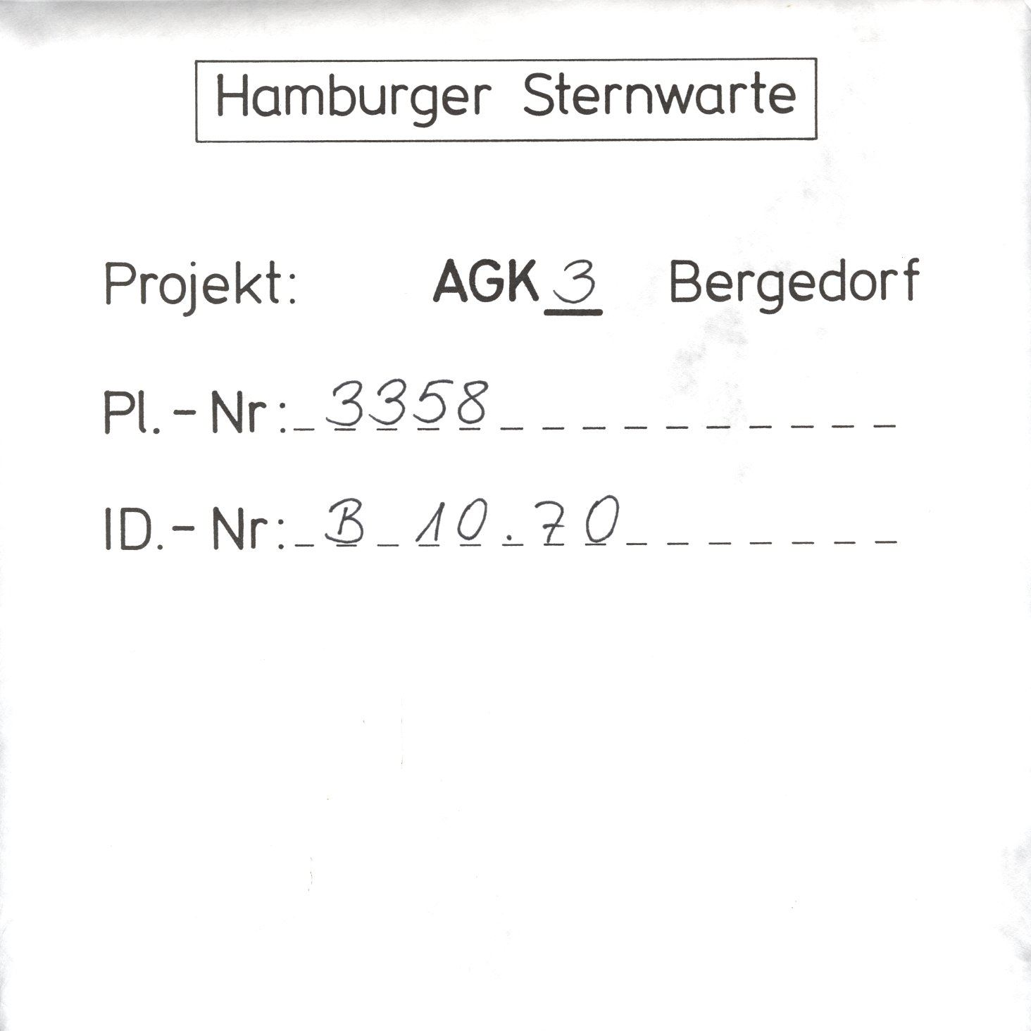 Plattenhuelle AG03358
