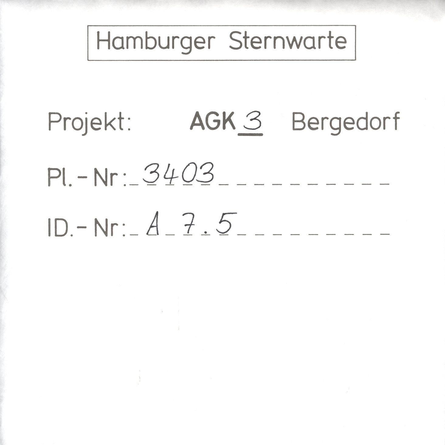 Plattenhuelle AG03403