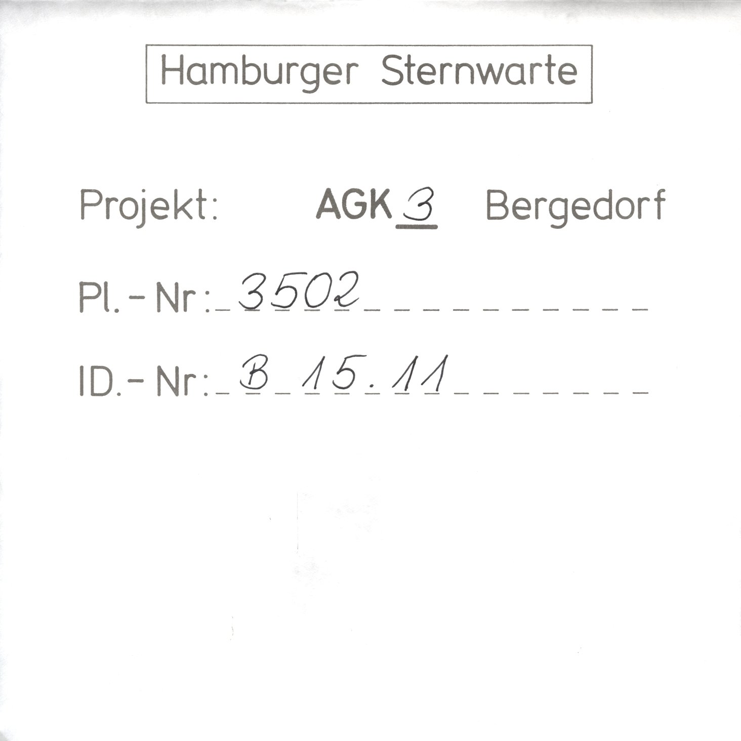 Plattenhuelle AG03502
