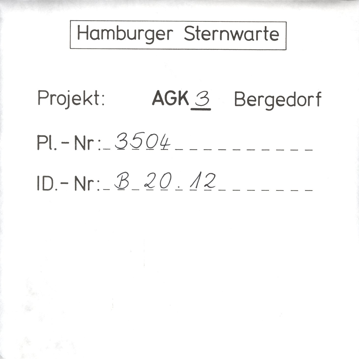 Plattenhuelle AG03504