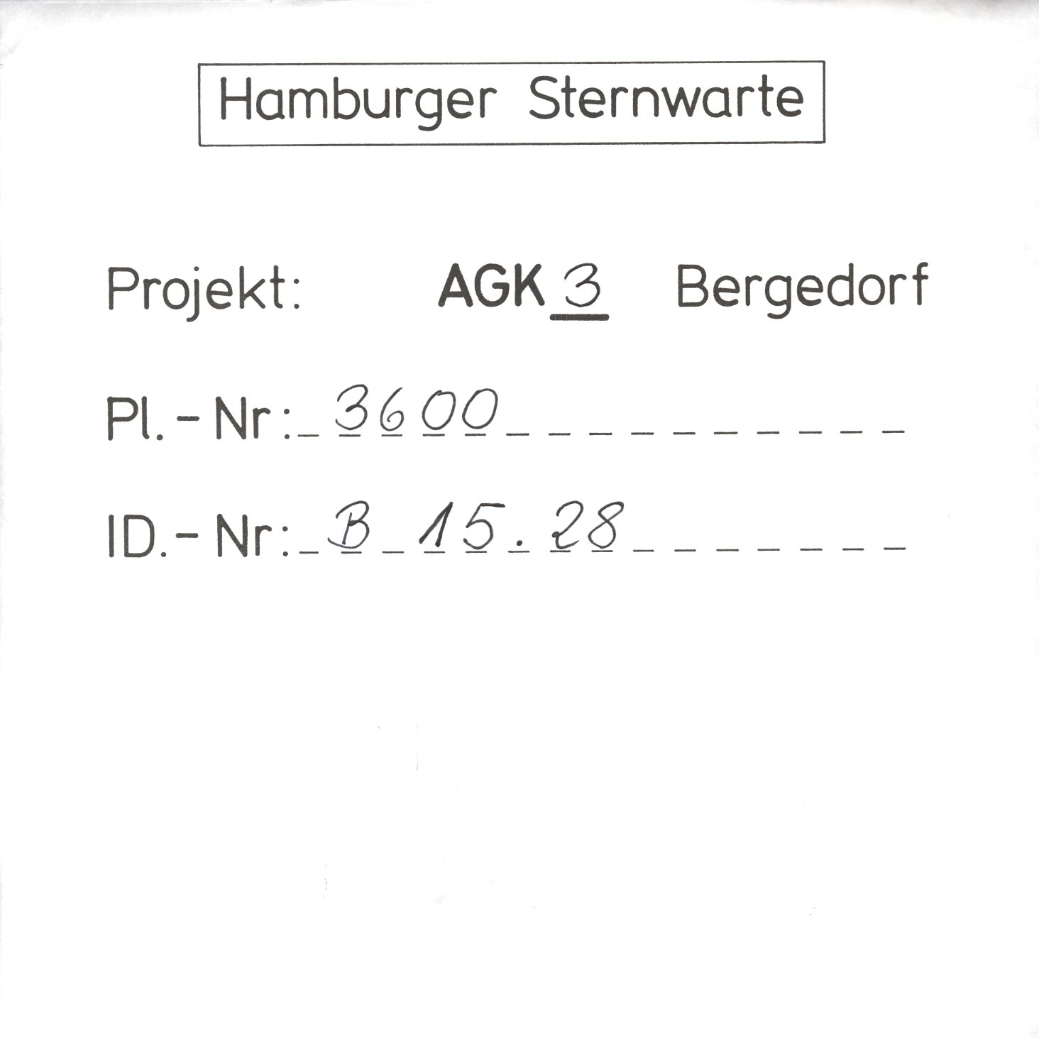 Plattenhuelle AG03600