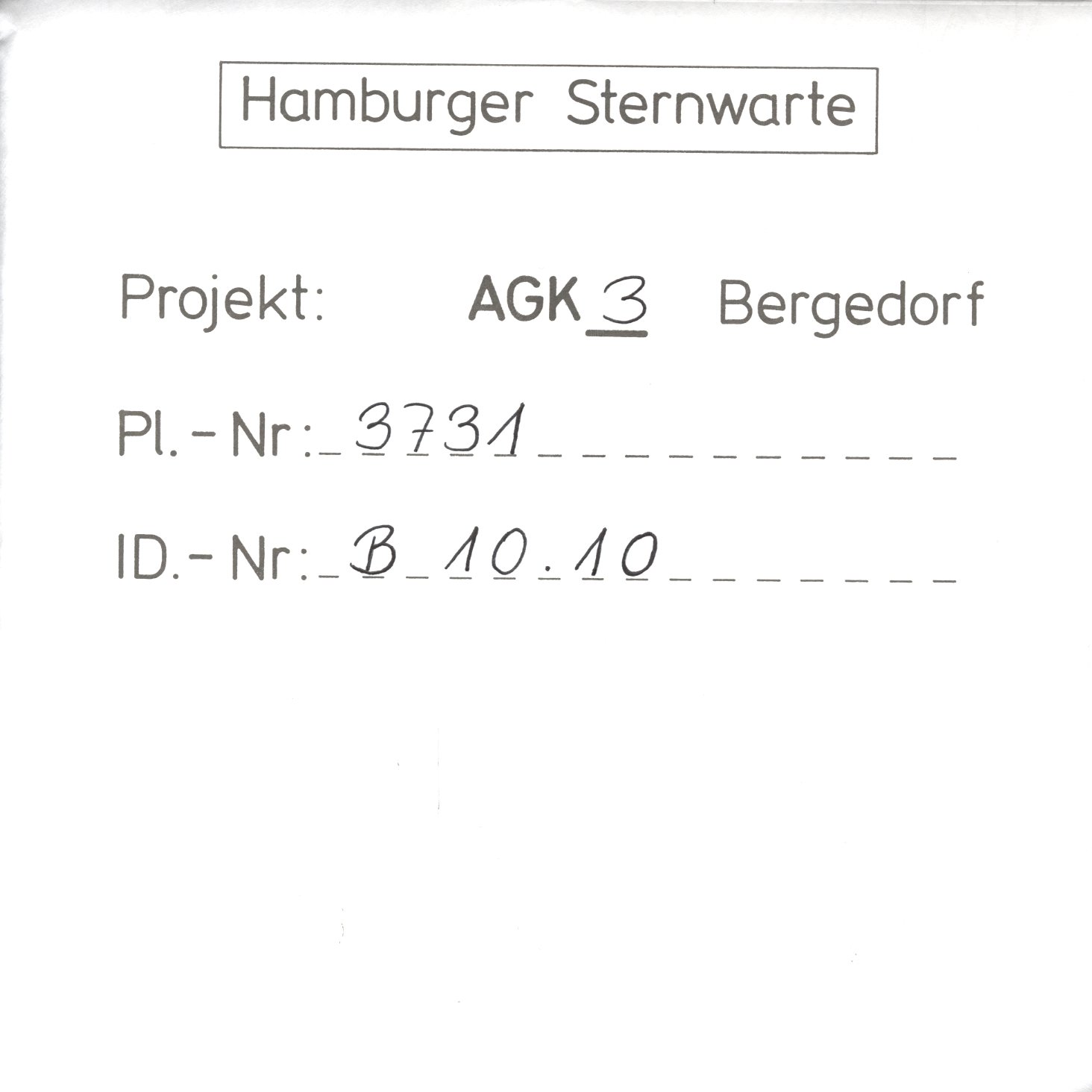 Plattenhuelle AG03731
