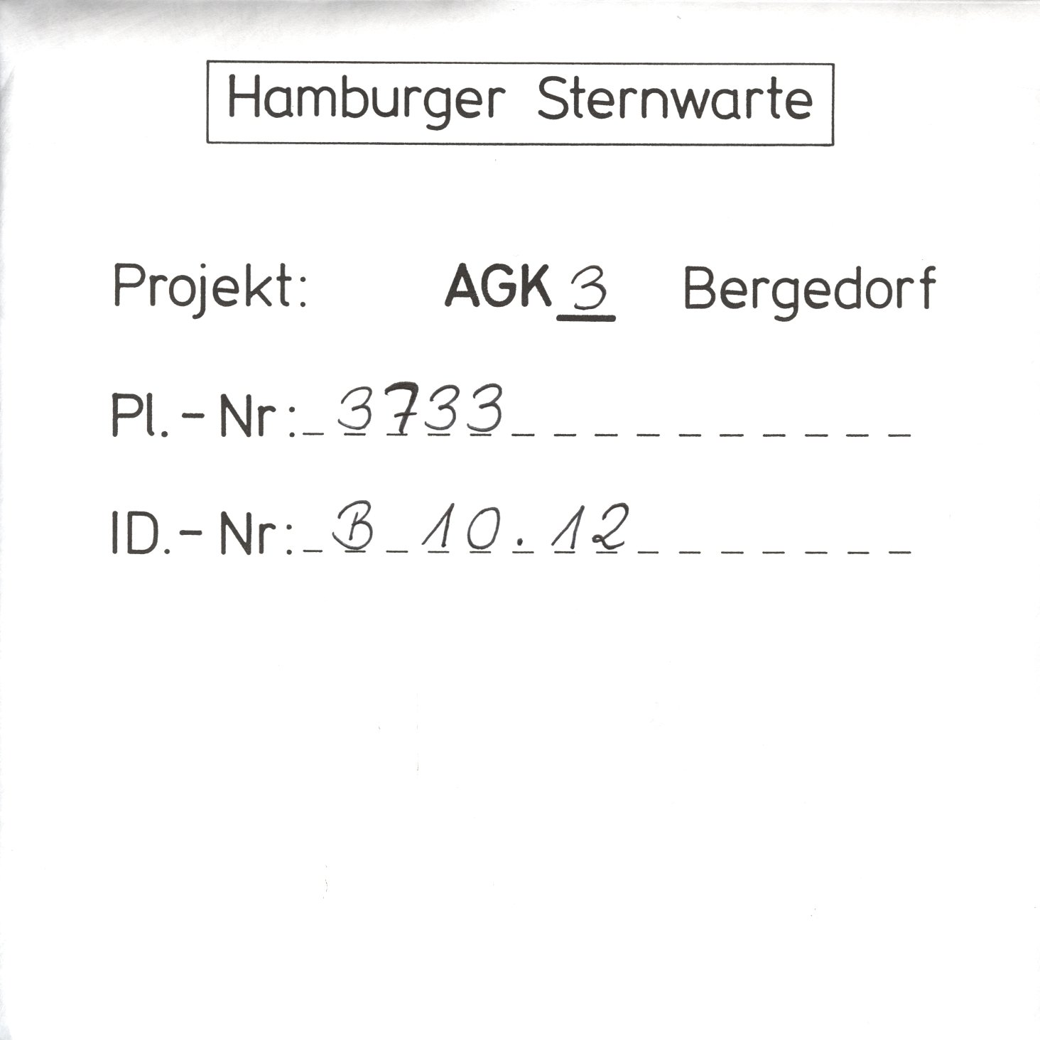 Plattenhuelle AG03733