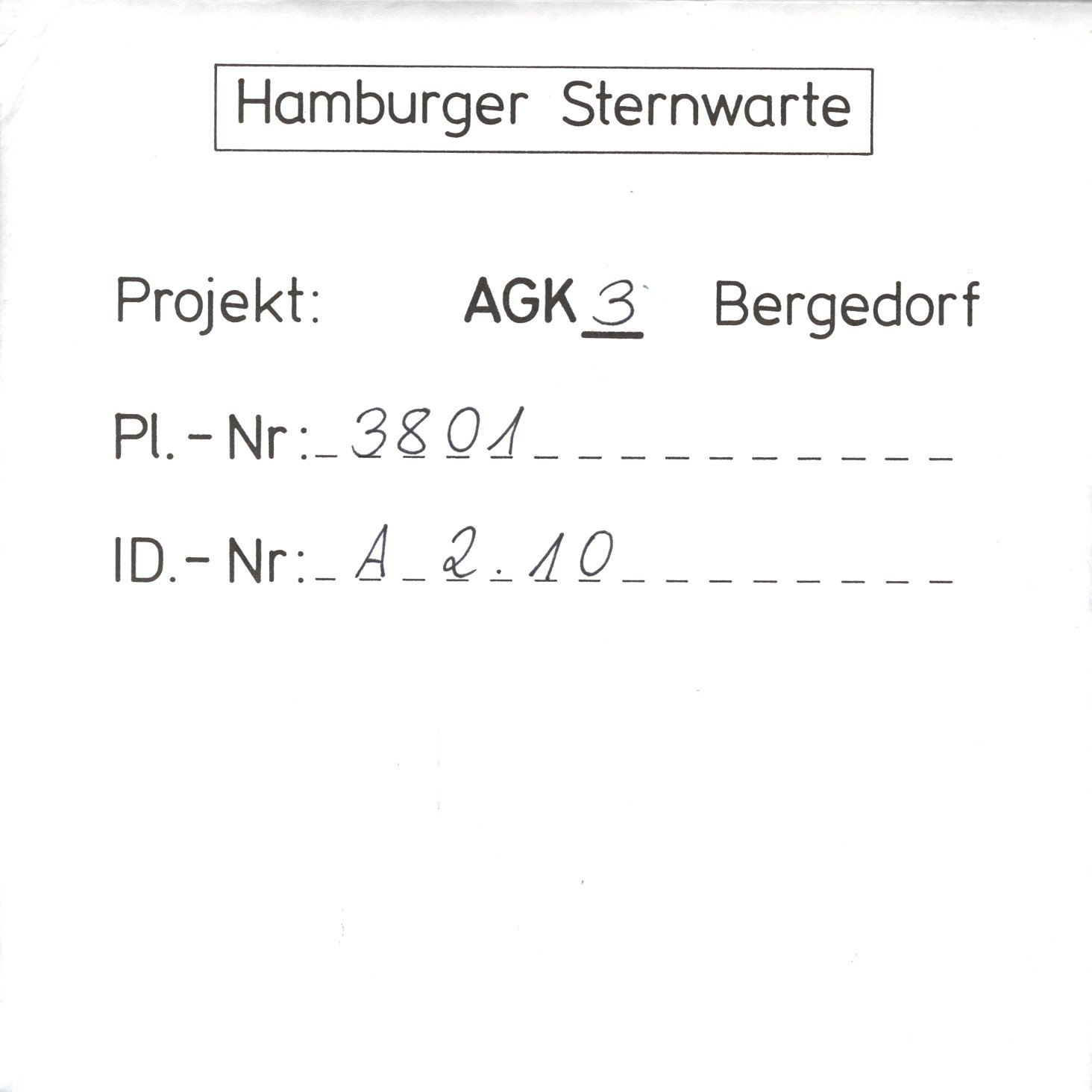 Plattenhuelle AG03801