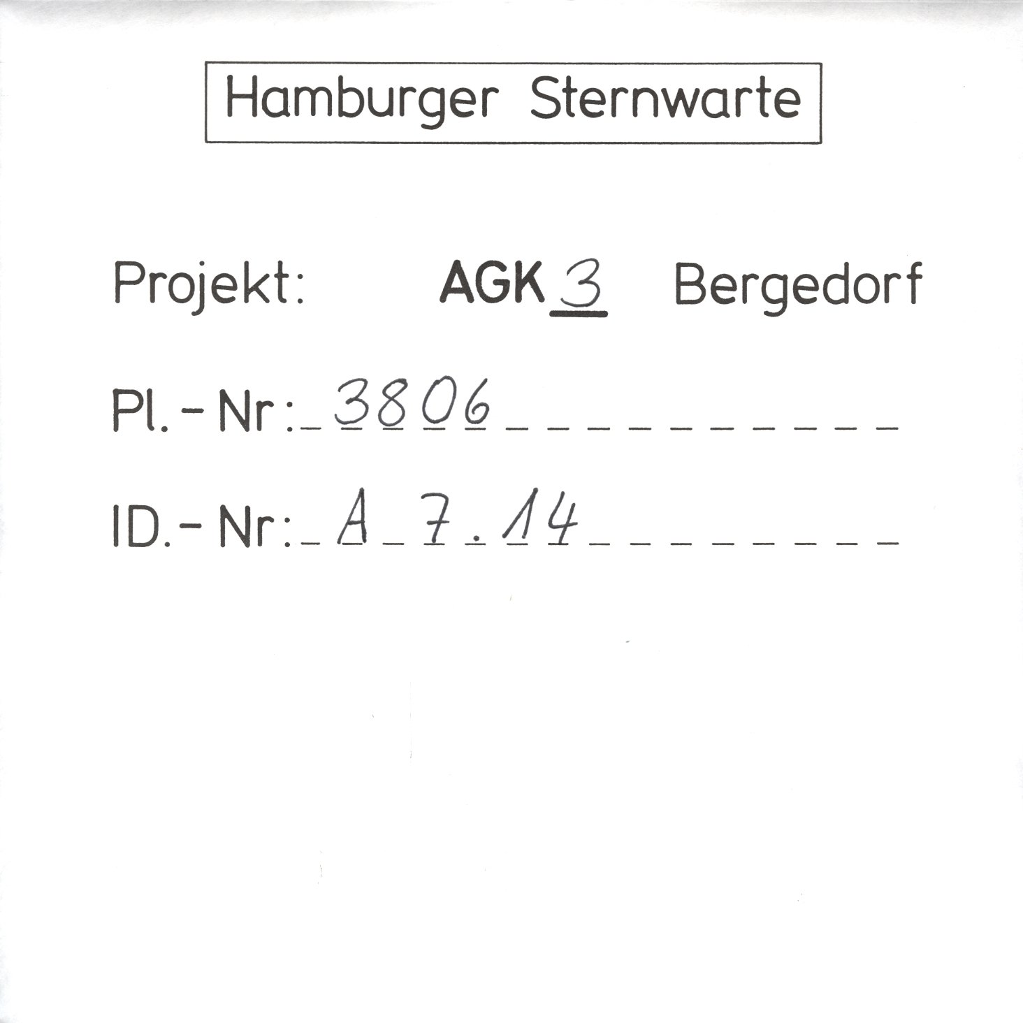 Plattenhuelle AG03806