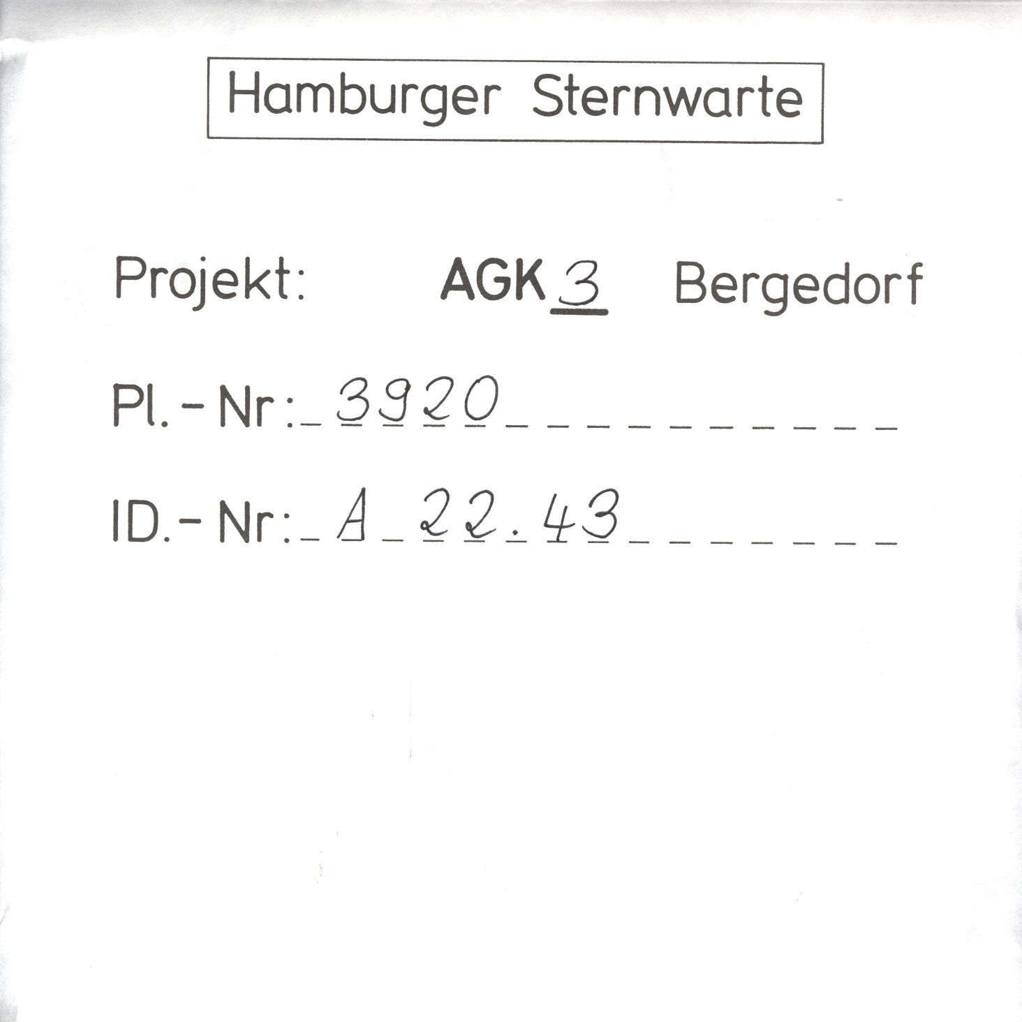 Plattenhuelle AG03920
