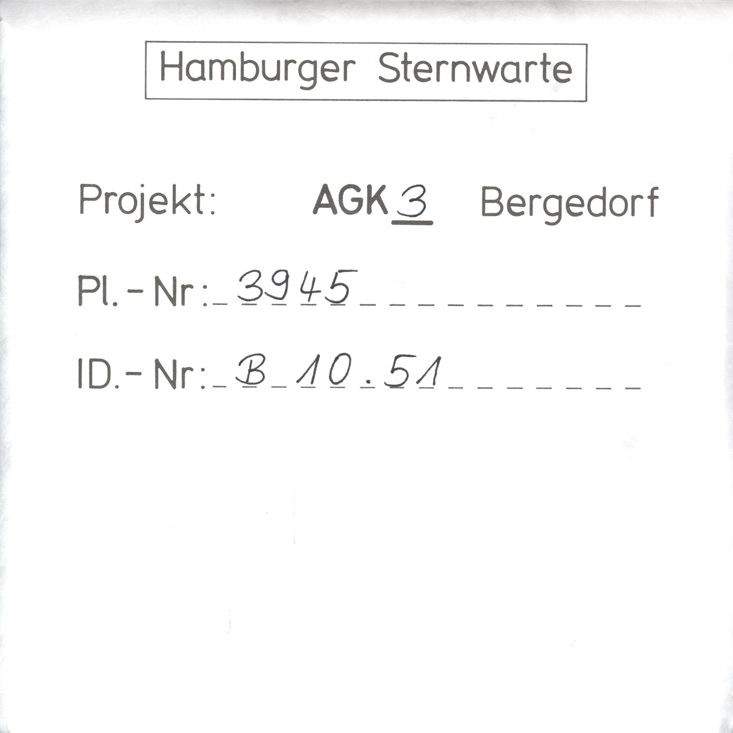 Plattenhuelle AG03945