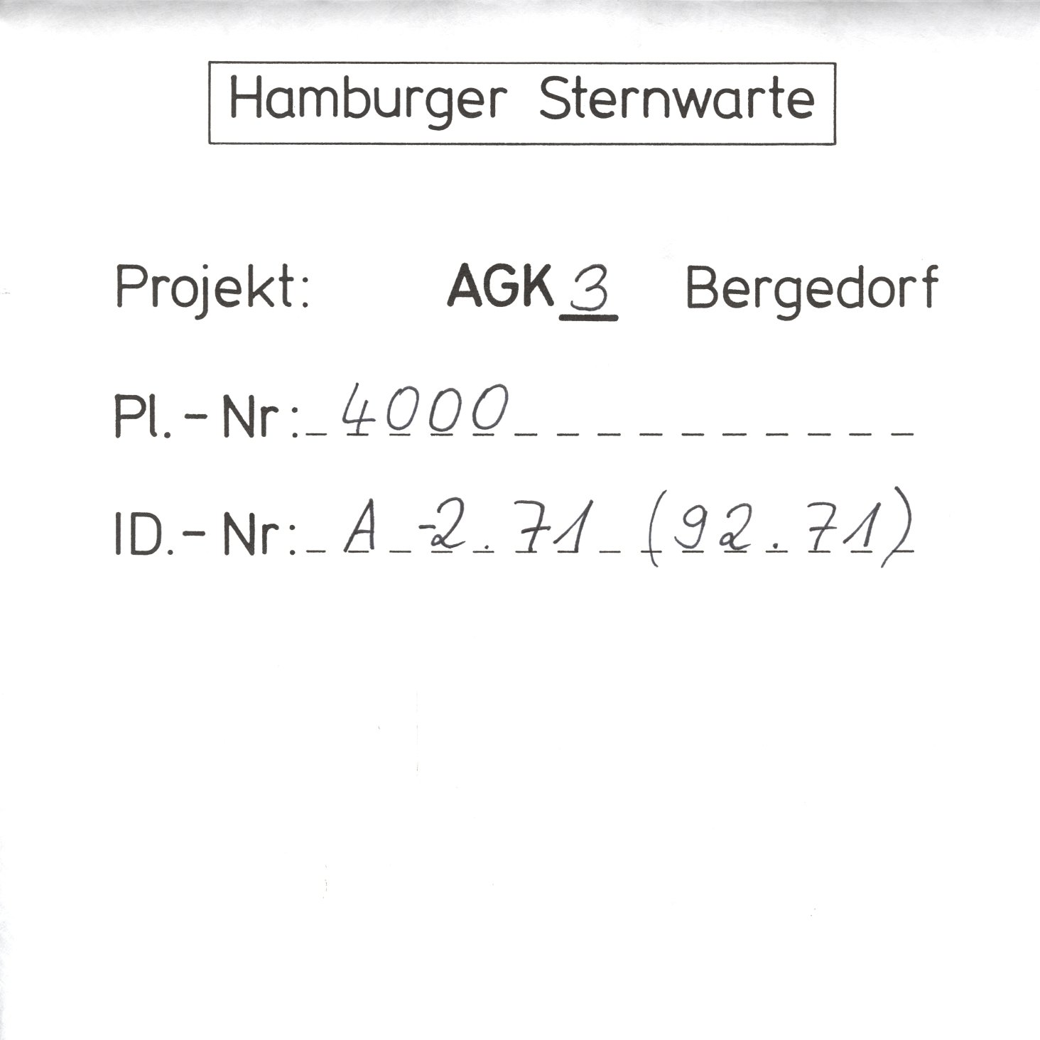 Plattenhuelle AG04000