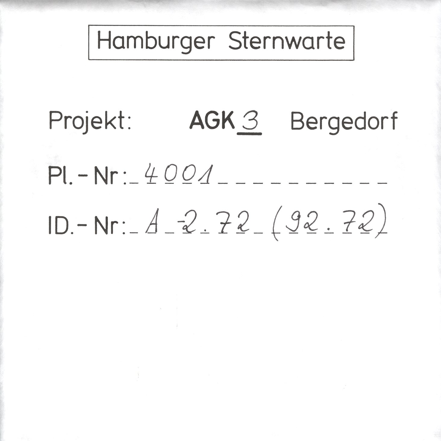 Plattenhuelle AG04001