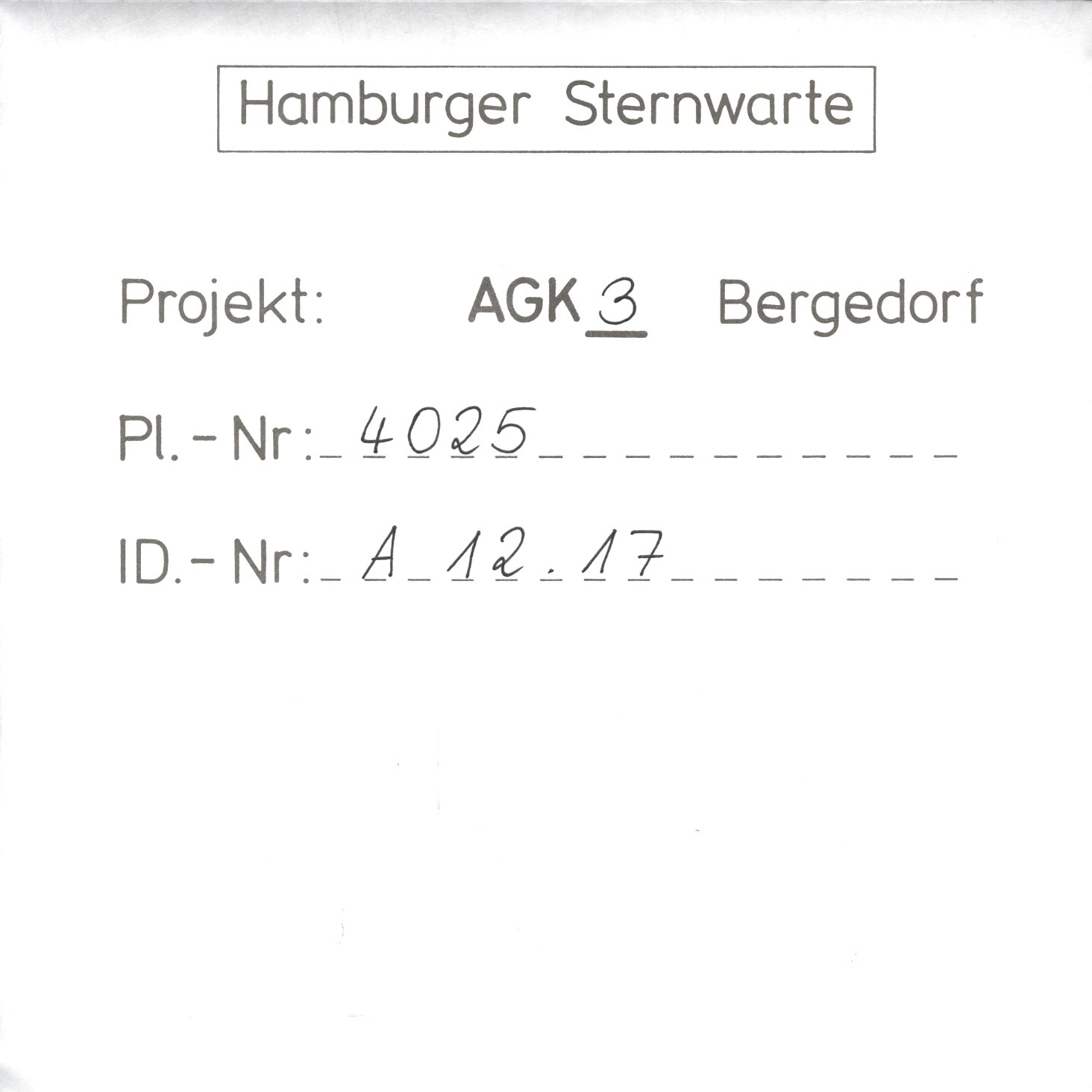 Plattenhuelle AG04025