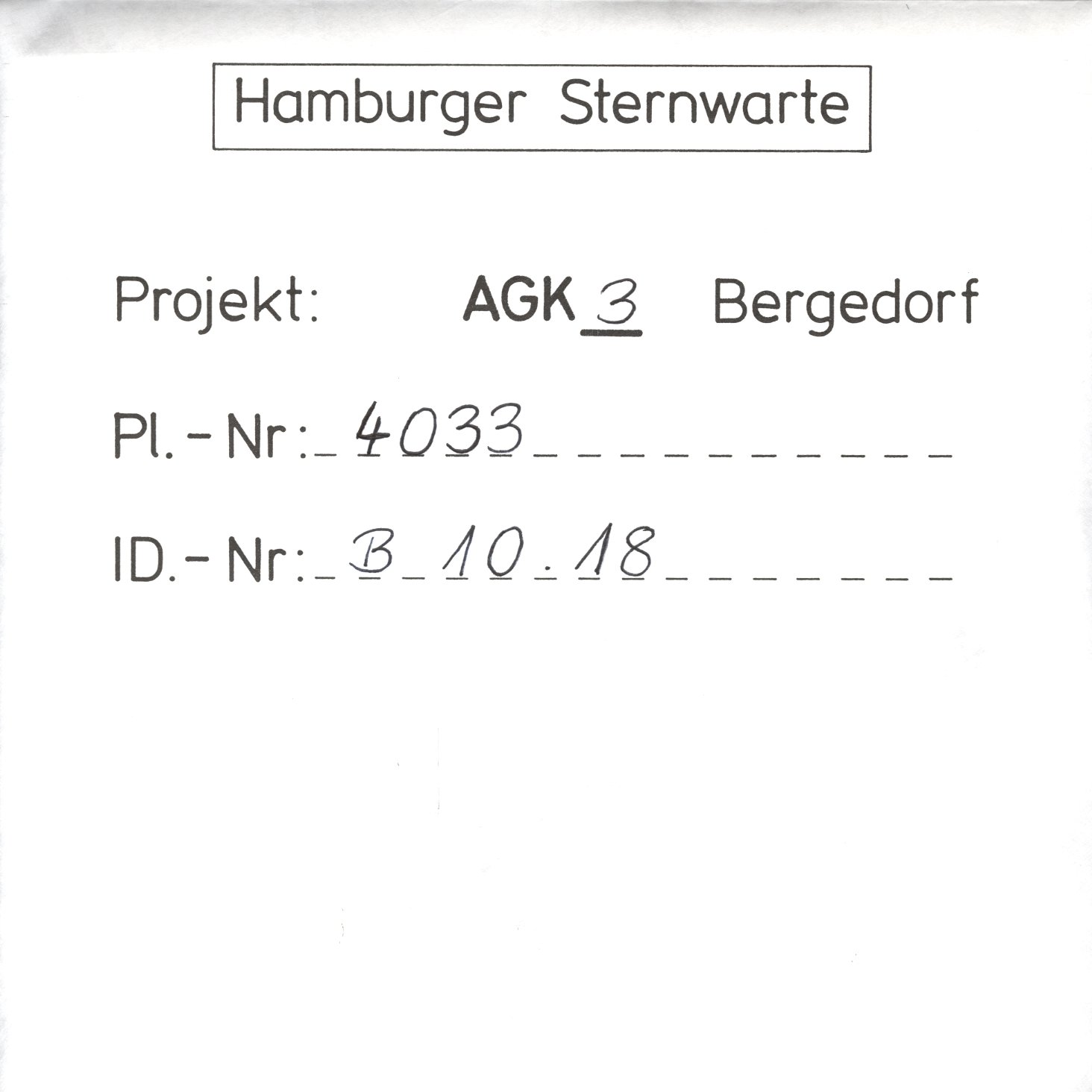 Plattenhuelle AG04033