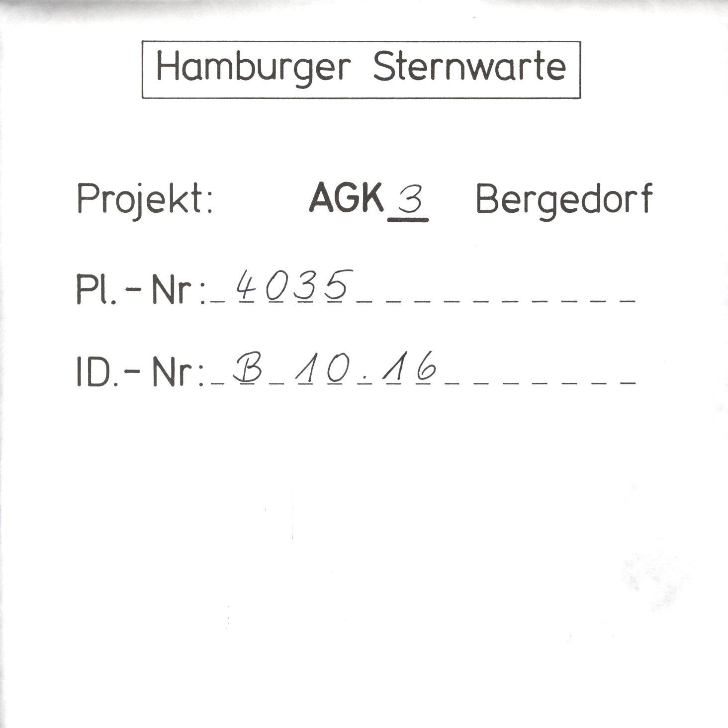 Plattenhuelle AG04035