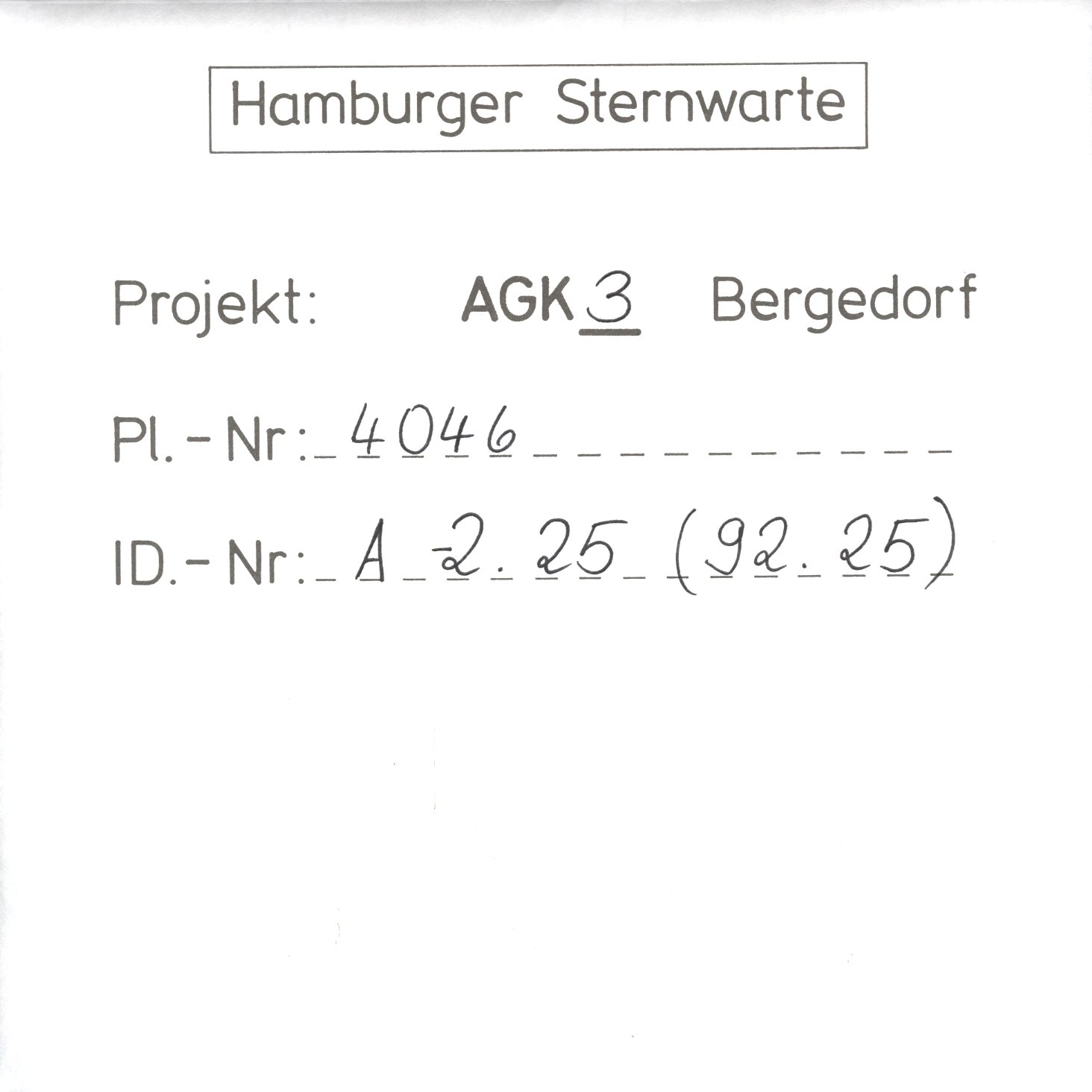 Plattenhuelle AG04046