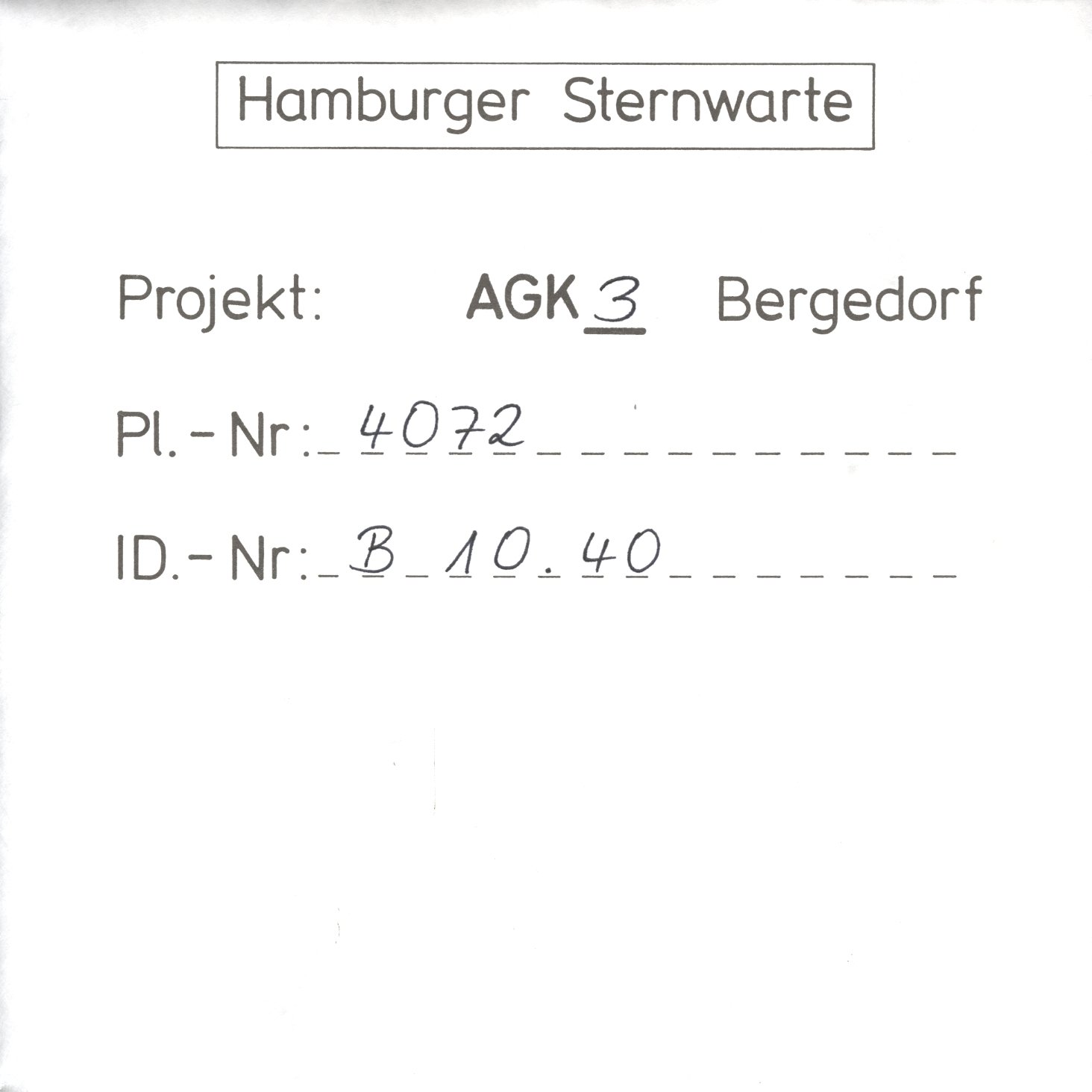 Plattenhuelle AG04072