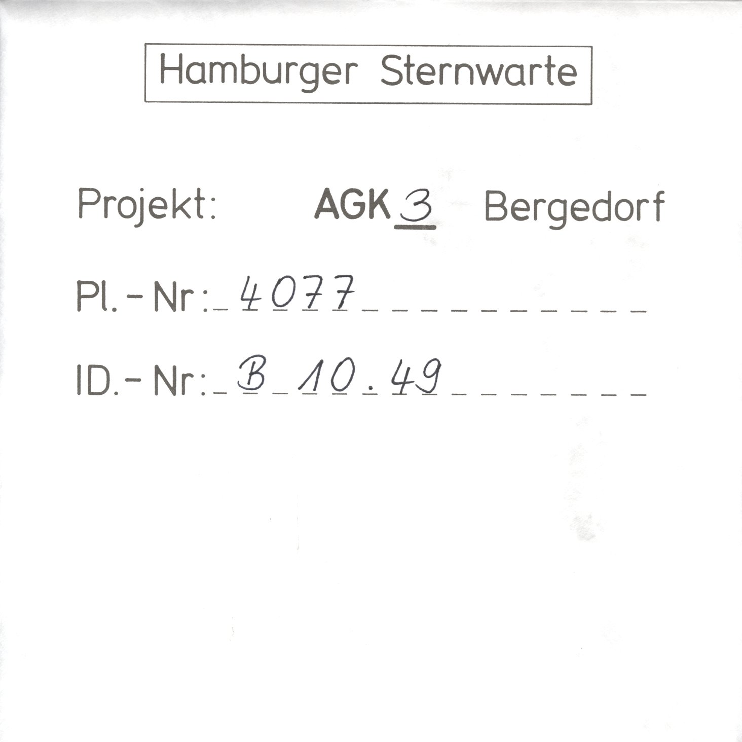 Plattenhuelle AG04077