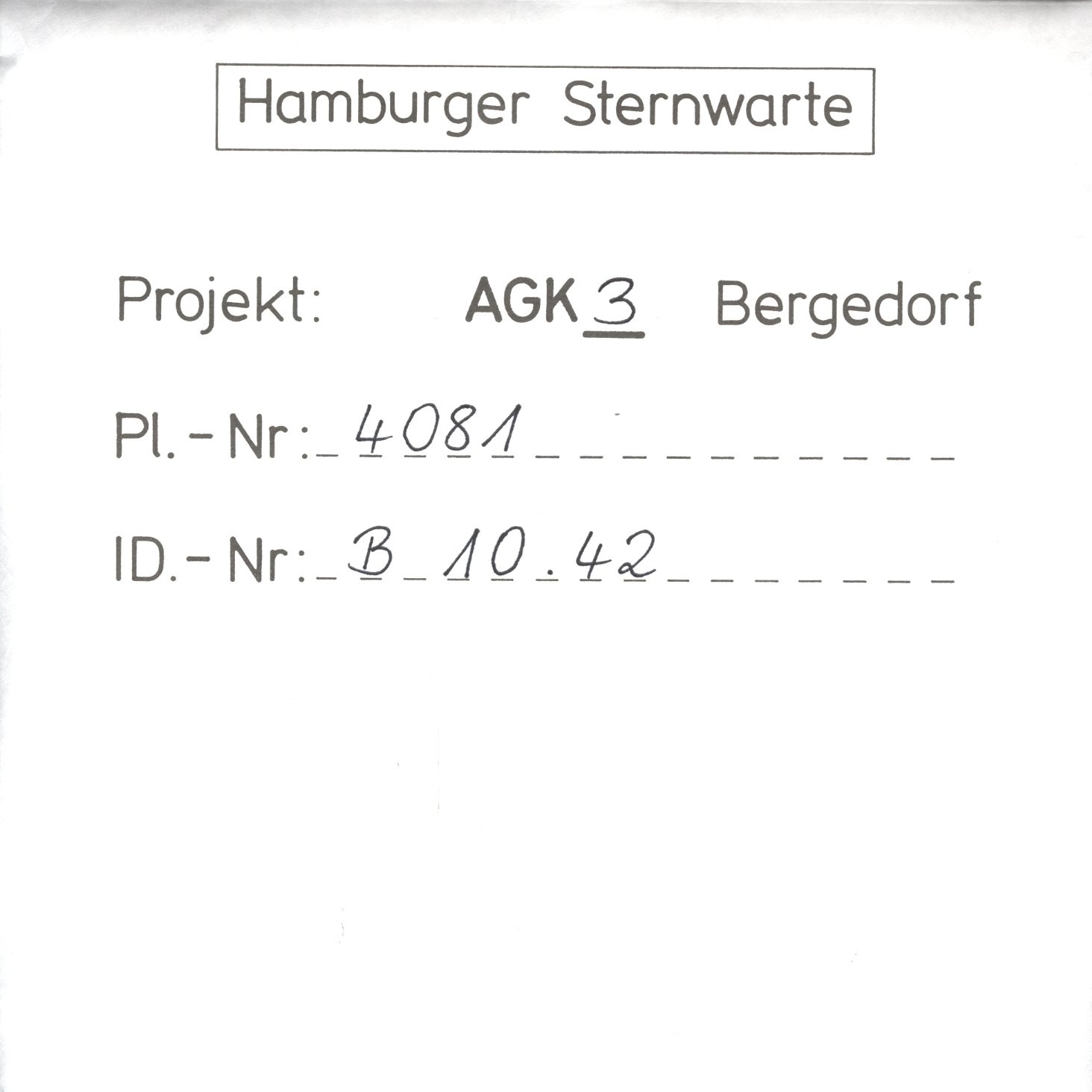 Plattenhuelle AG04081