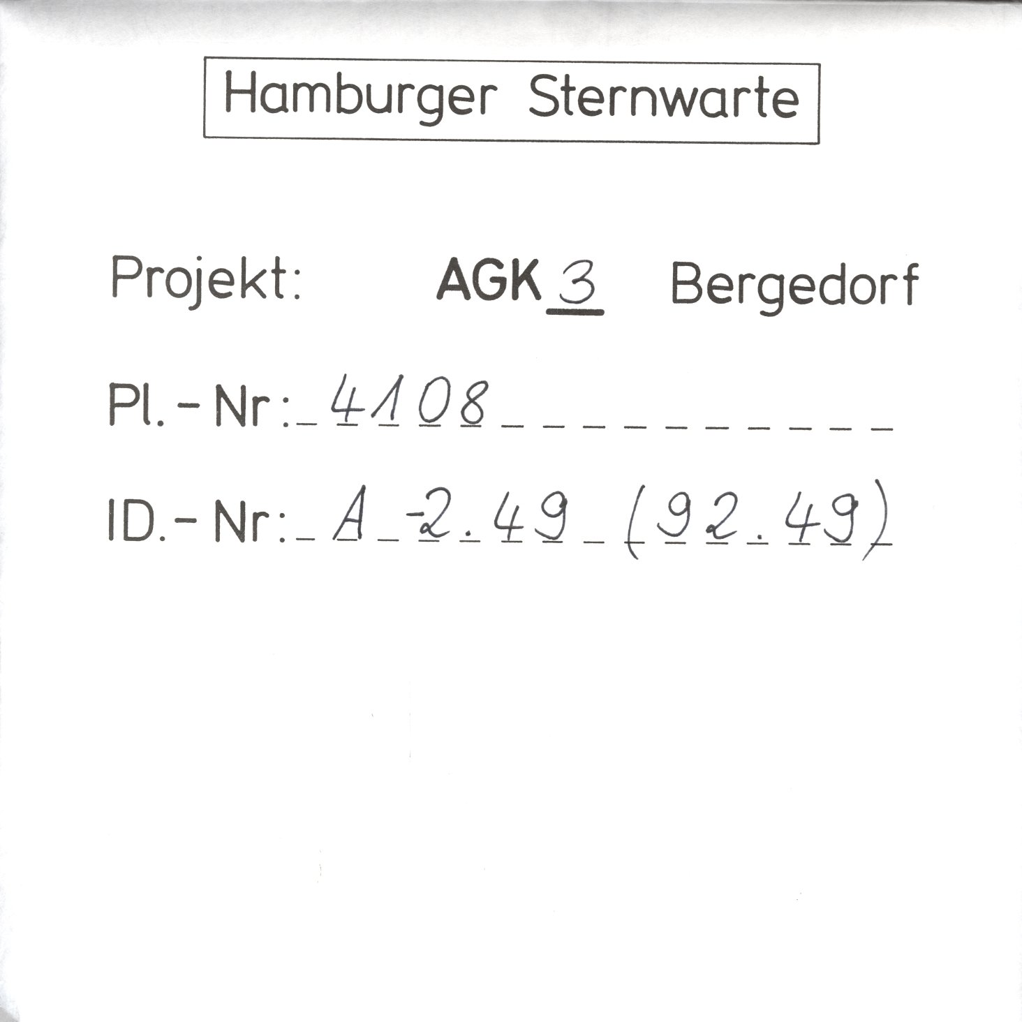 Plattenhuelle AG04108