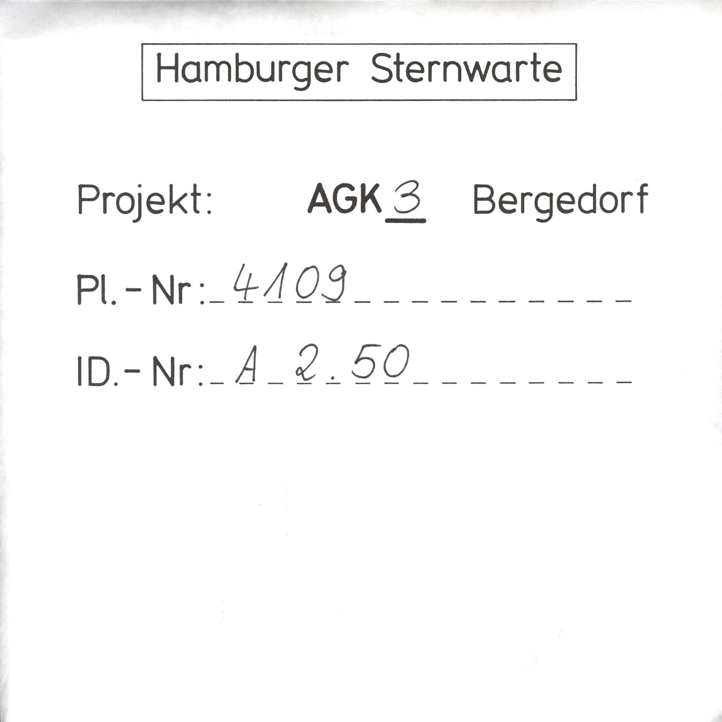 Plattenhuelle AG04109