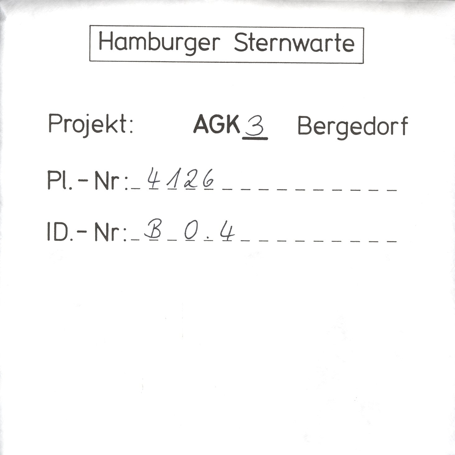 Plattenhuelle AG04126