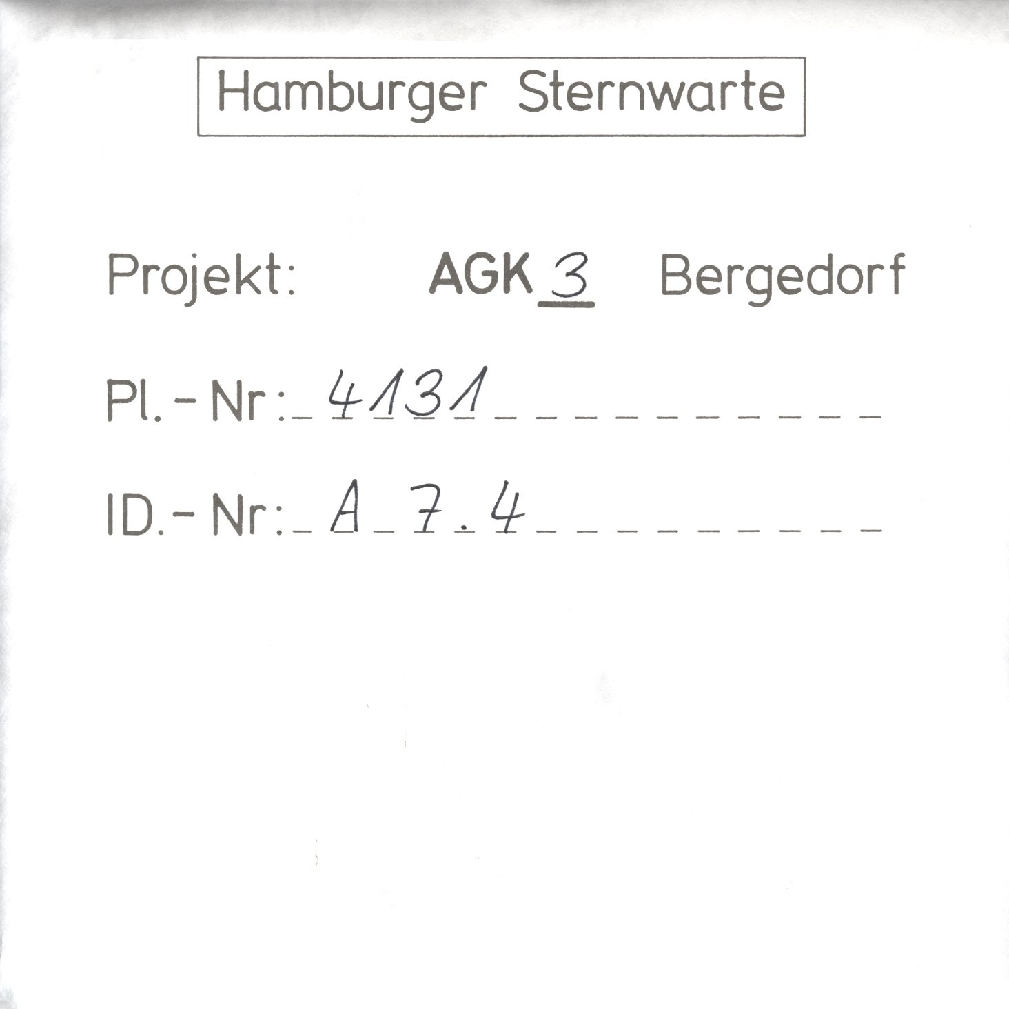 Plattenhuelle AG04131