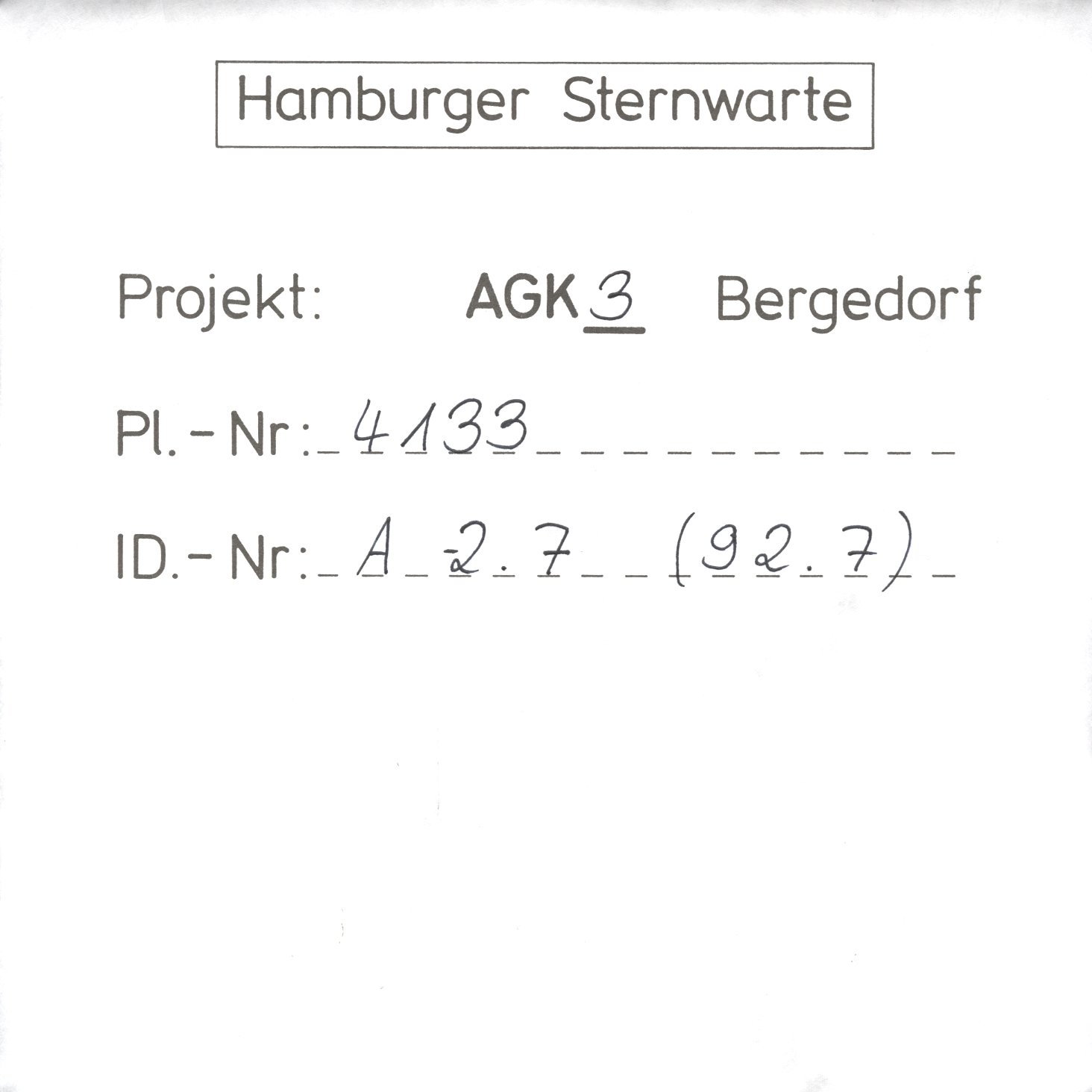 Plattenhuelle AG04133