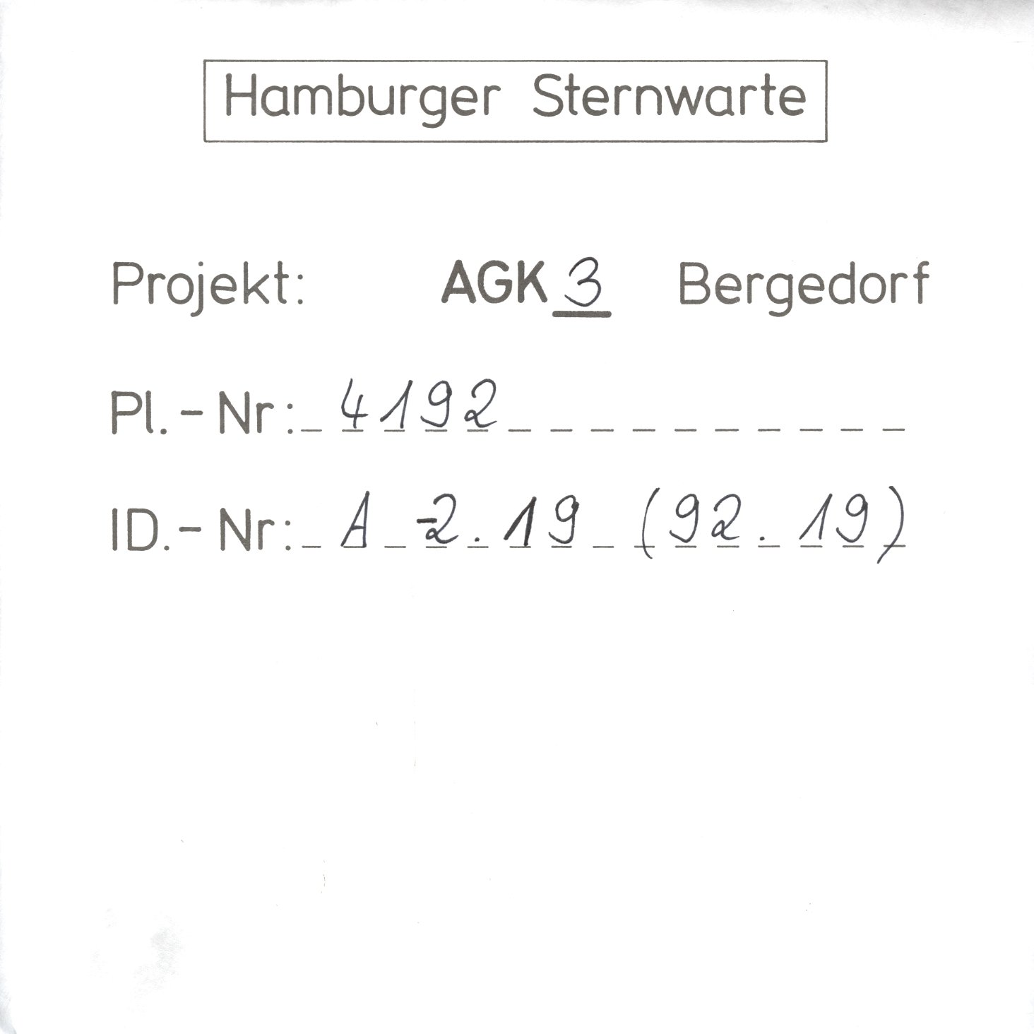 Plattenhuelle AG04192