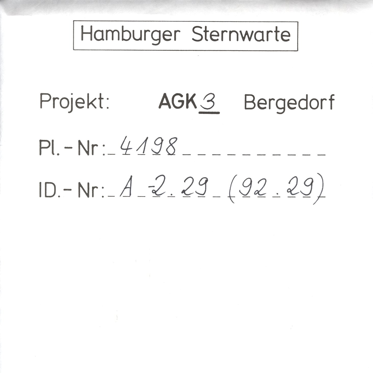 Plattenhuelle AG04198