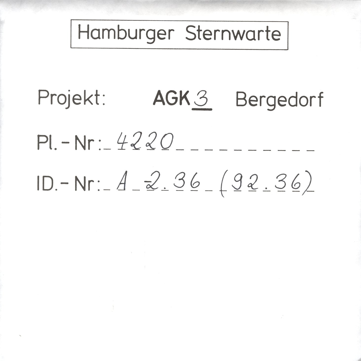 Plattenhuelle AG04220