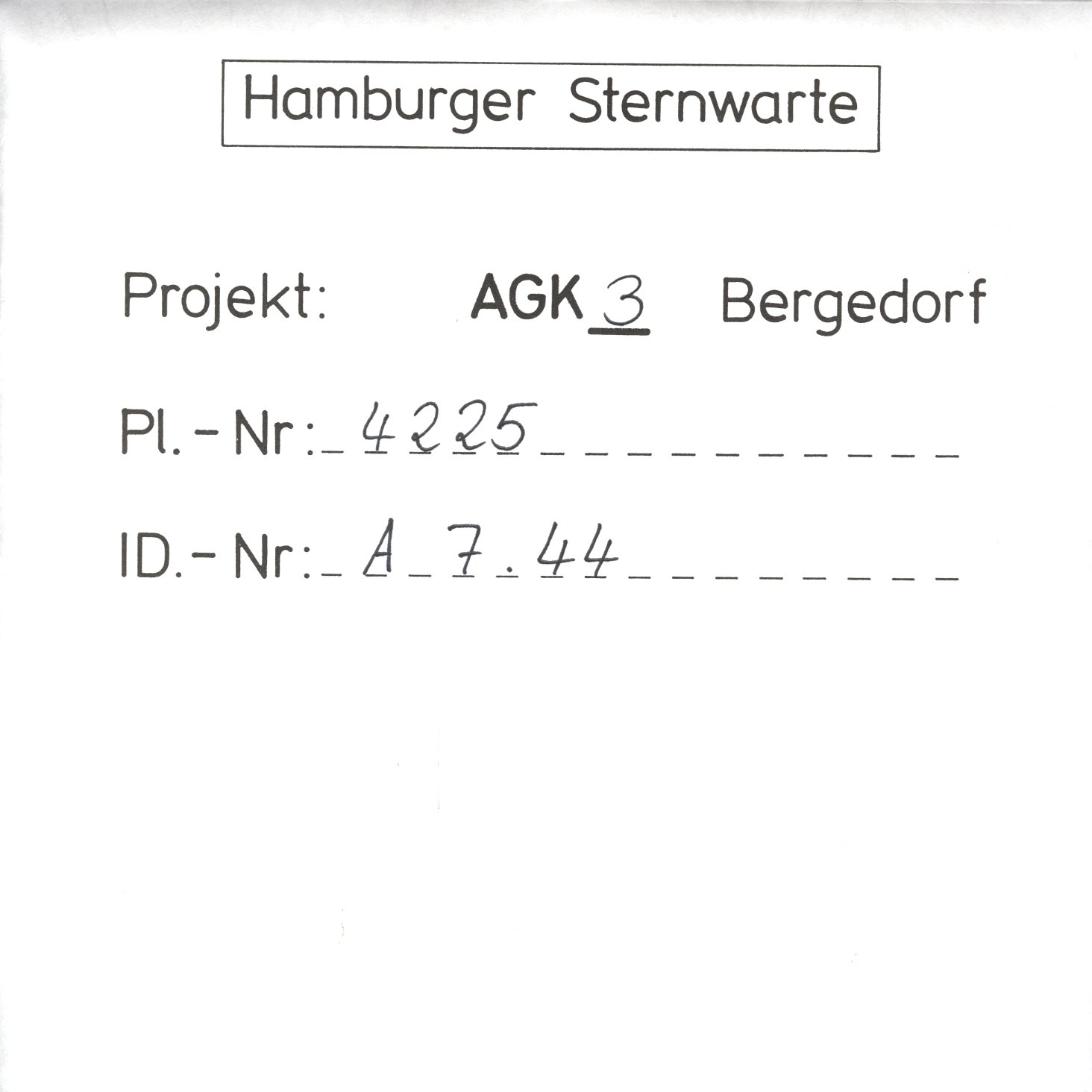 Plattenhuelle AG04225