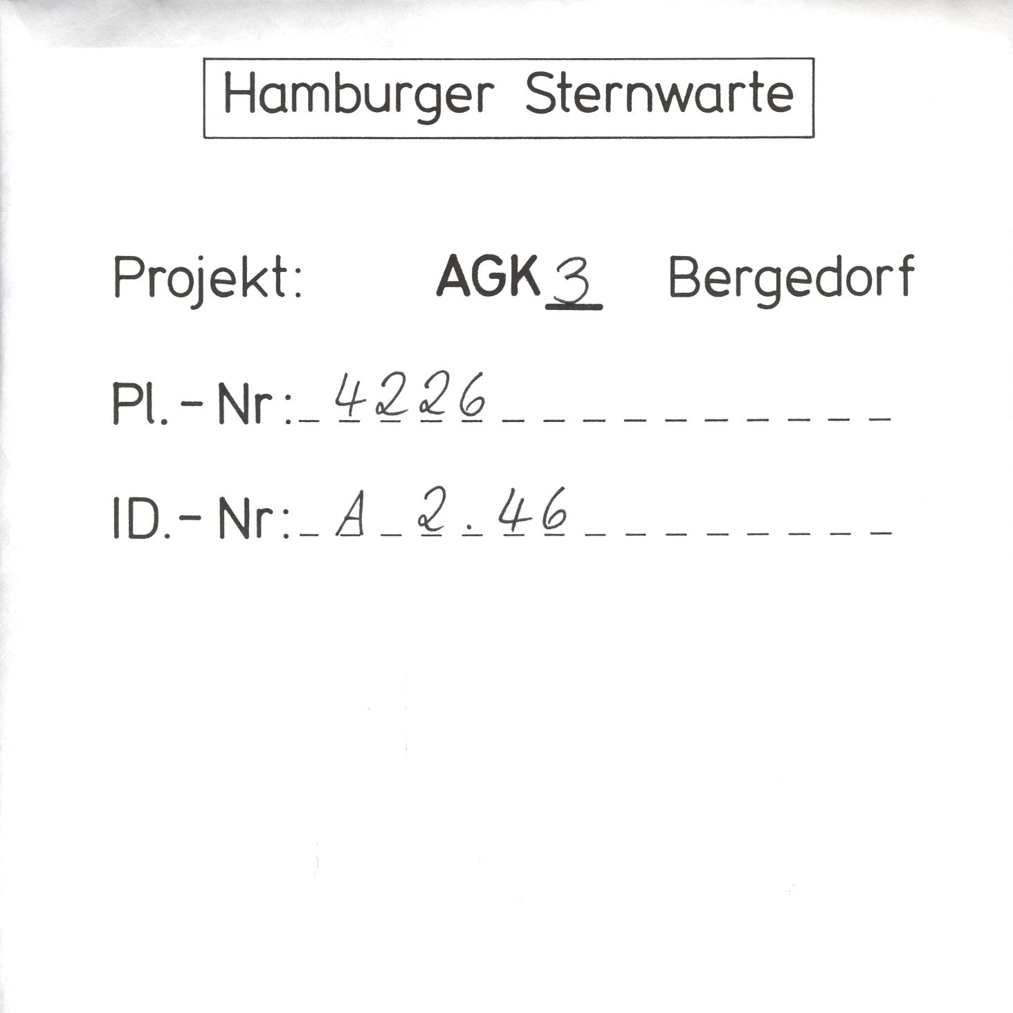 Plattenhuelle AG04226