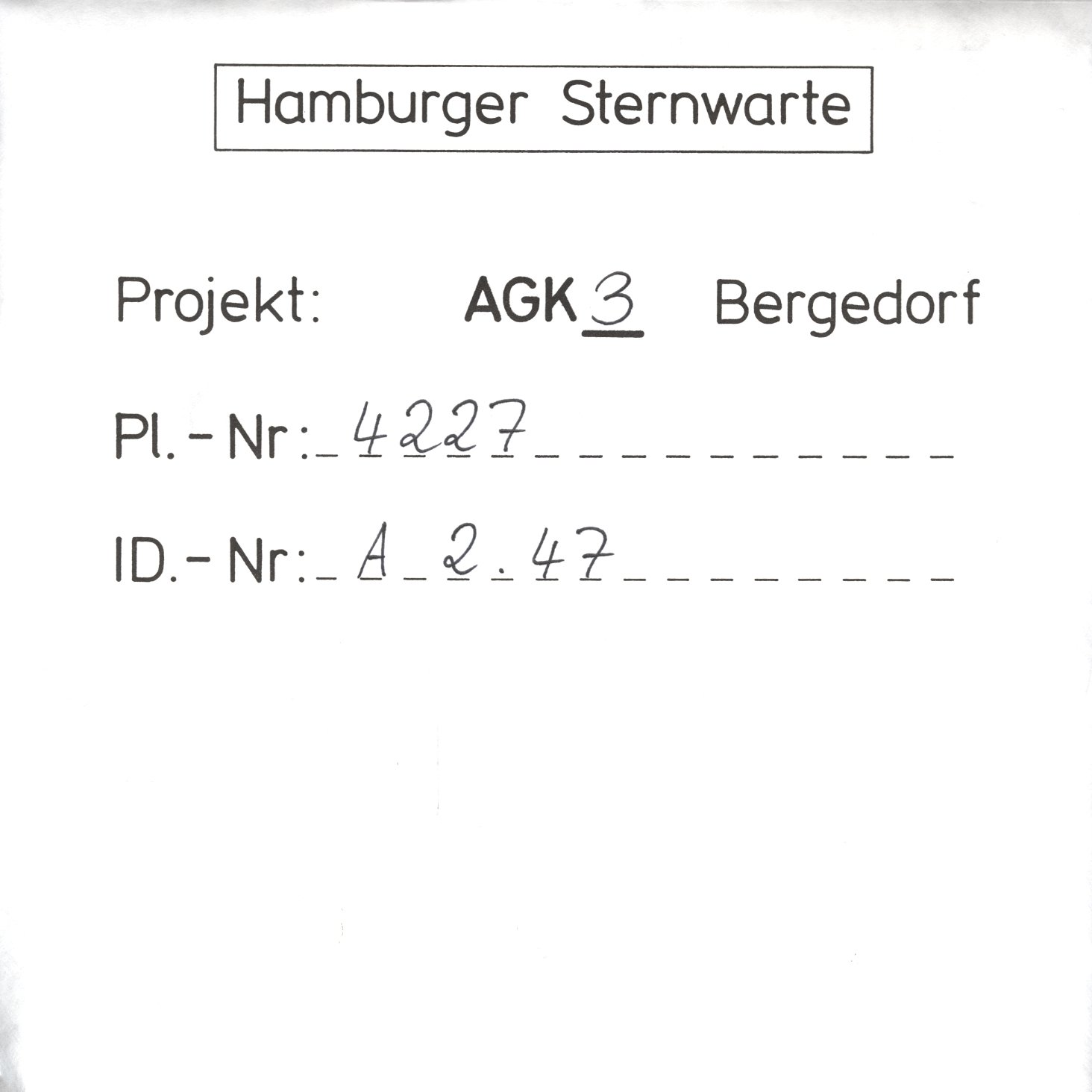 Plattenhuelle AG04227