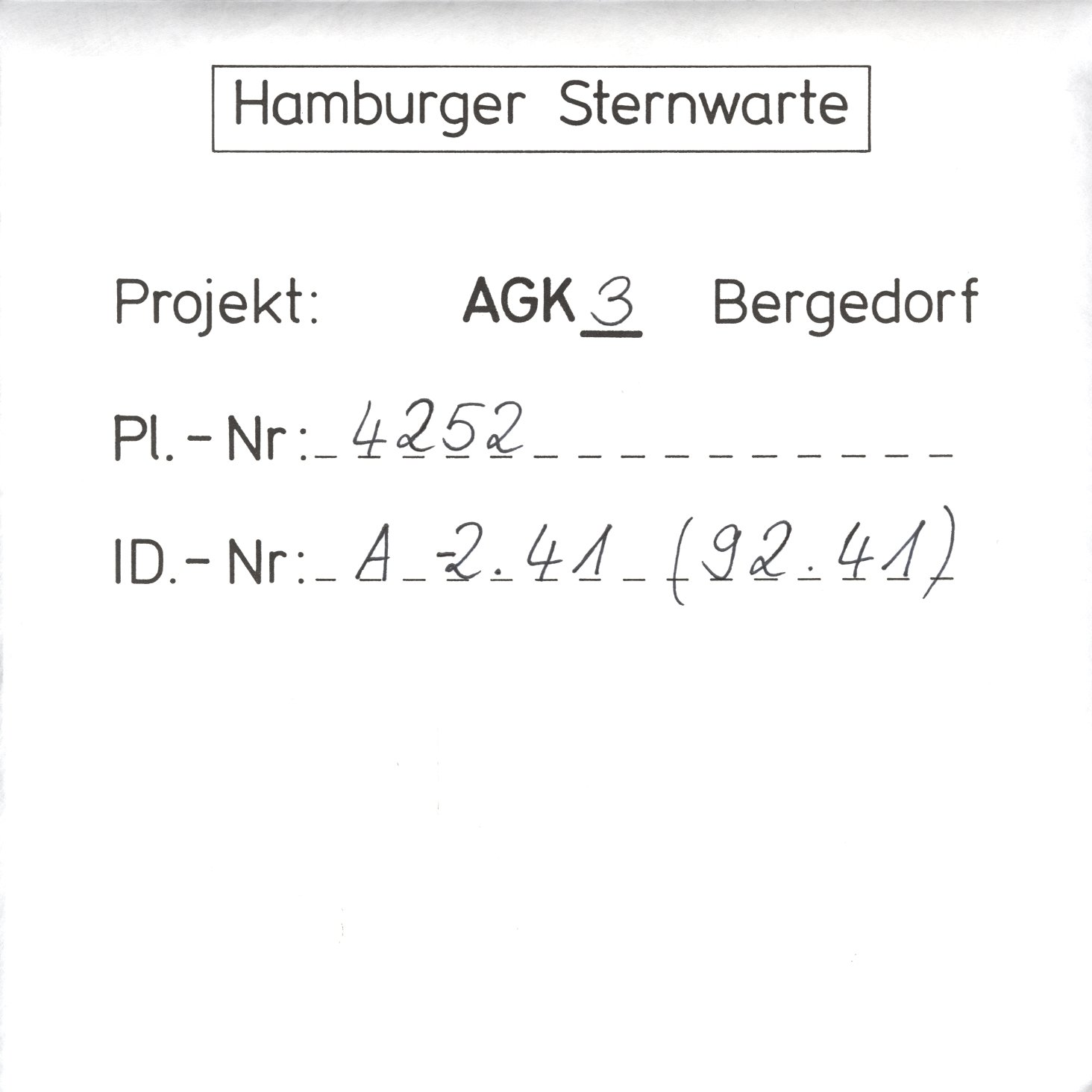 Plattenhuelle AG04252