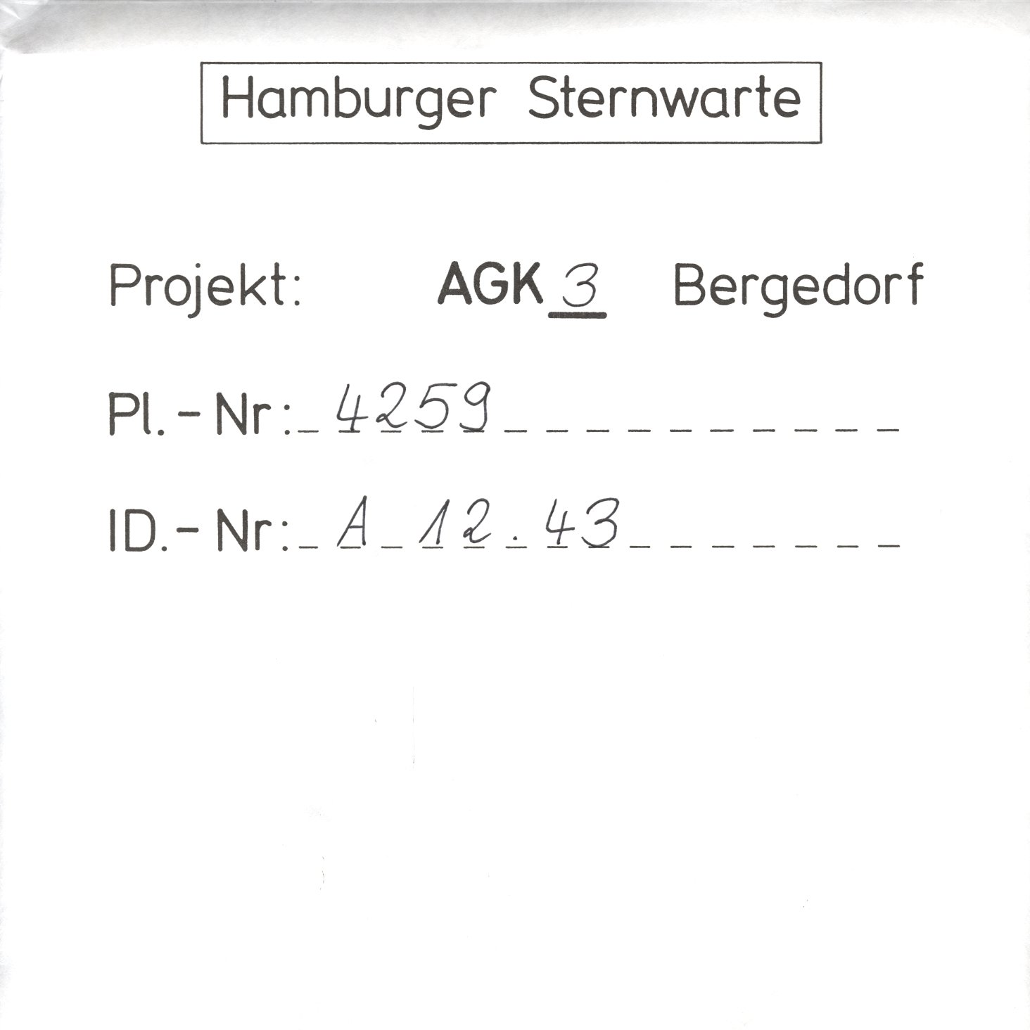 Plattenhuelle AG04259
