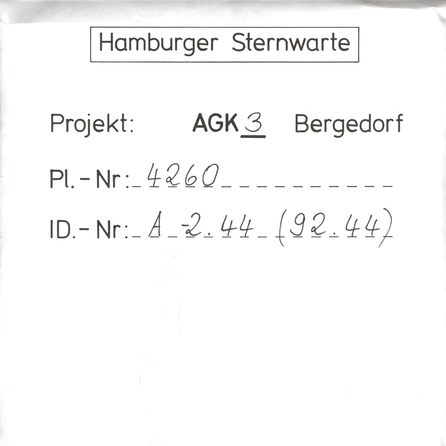 Plattenhuelle AG04260