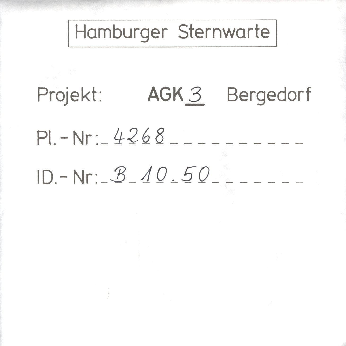 Plattenhuelle AG04268