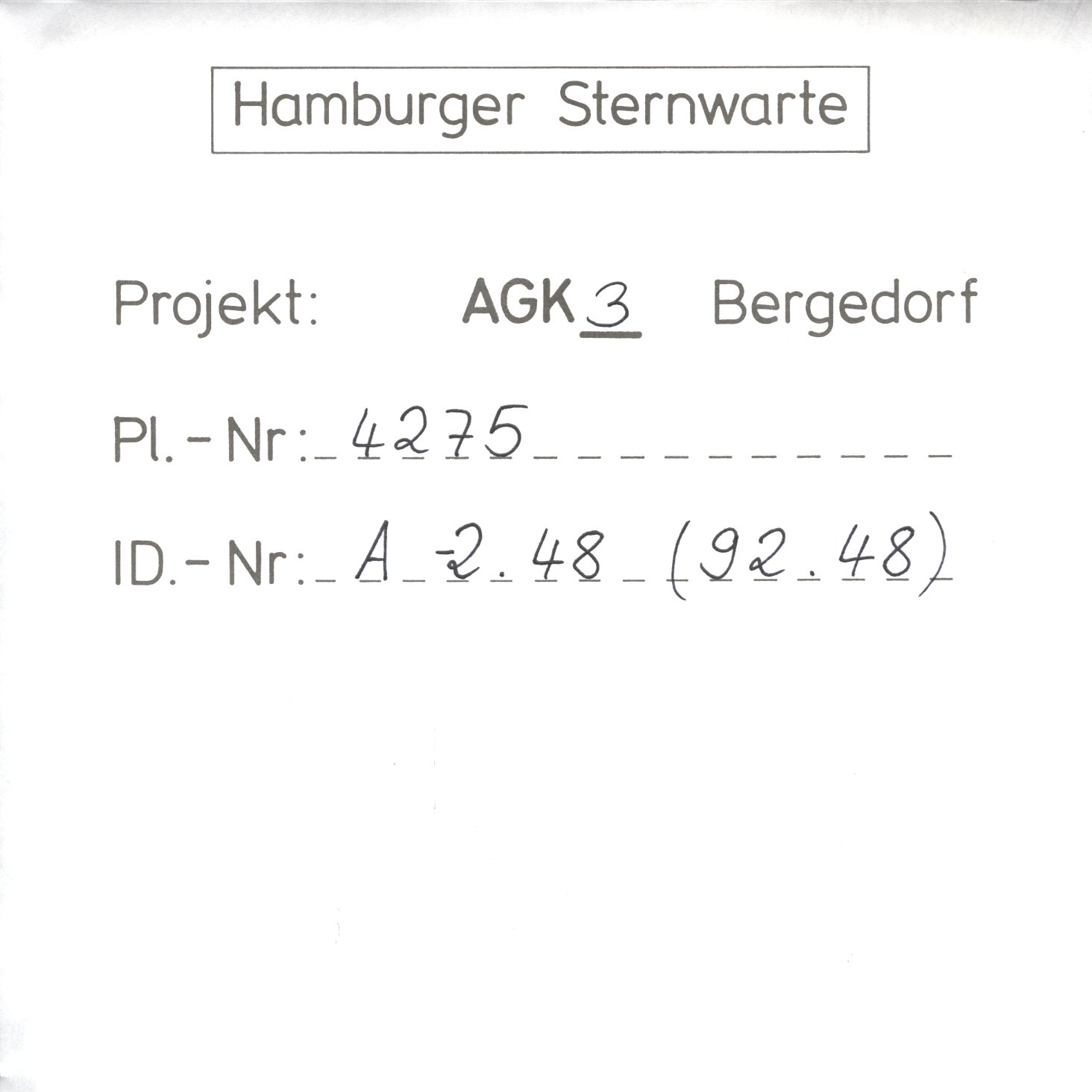 Plattenhuelle AG04275