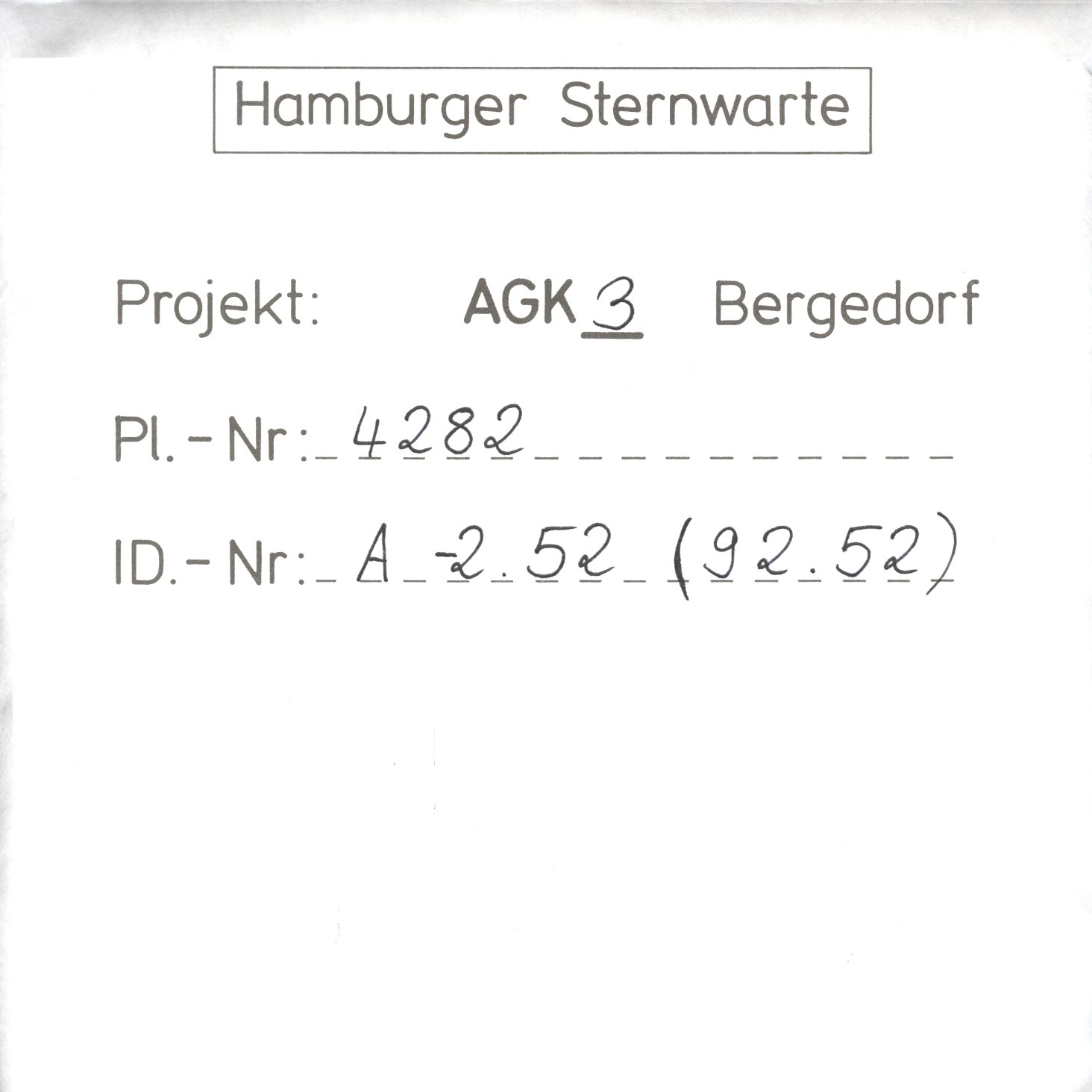 Plattenhuelle AG04282