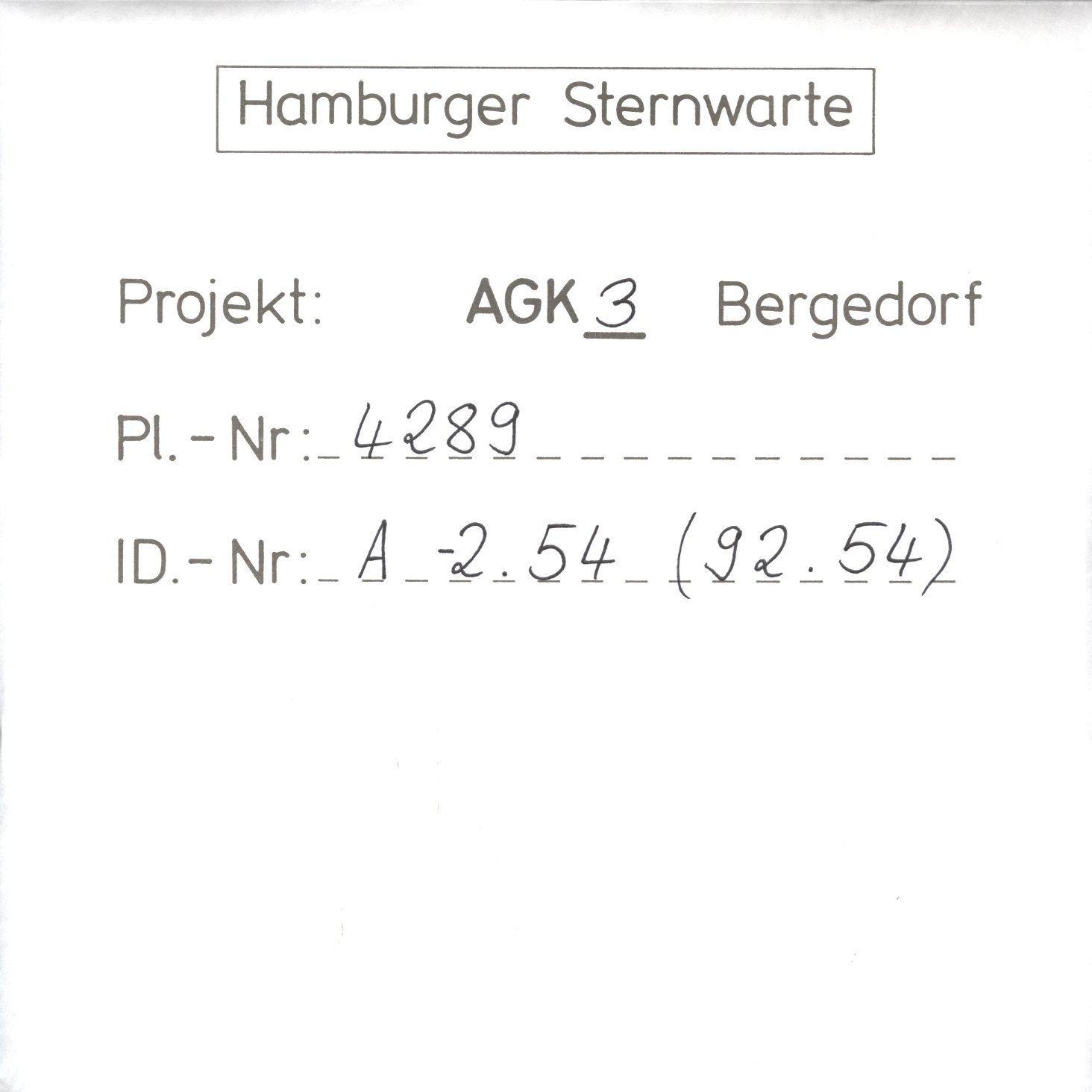 Plattenhuelle AG04289