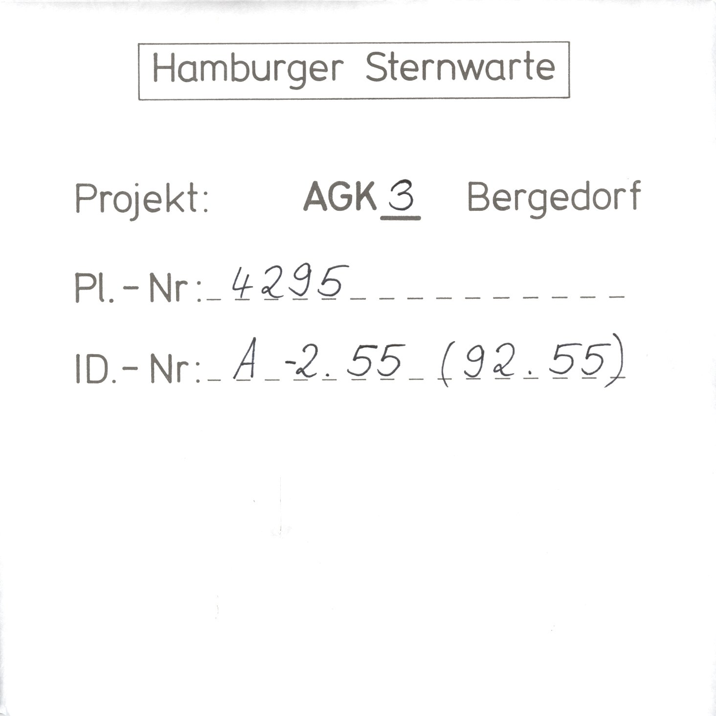 Plattenhuelle AG04295