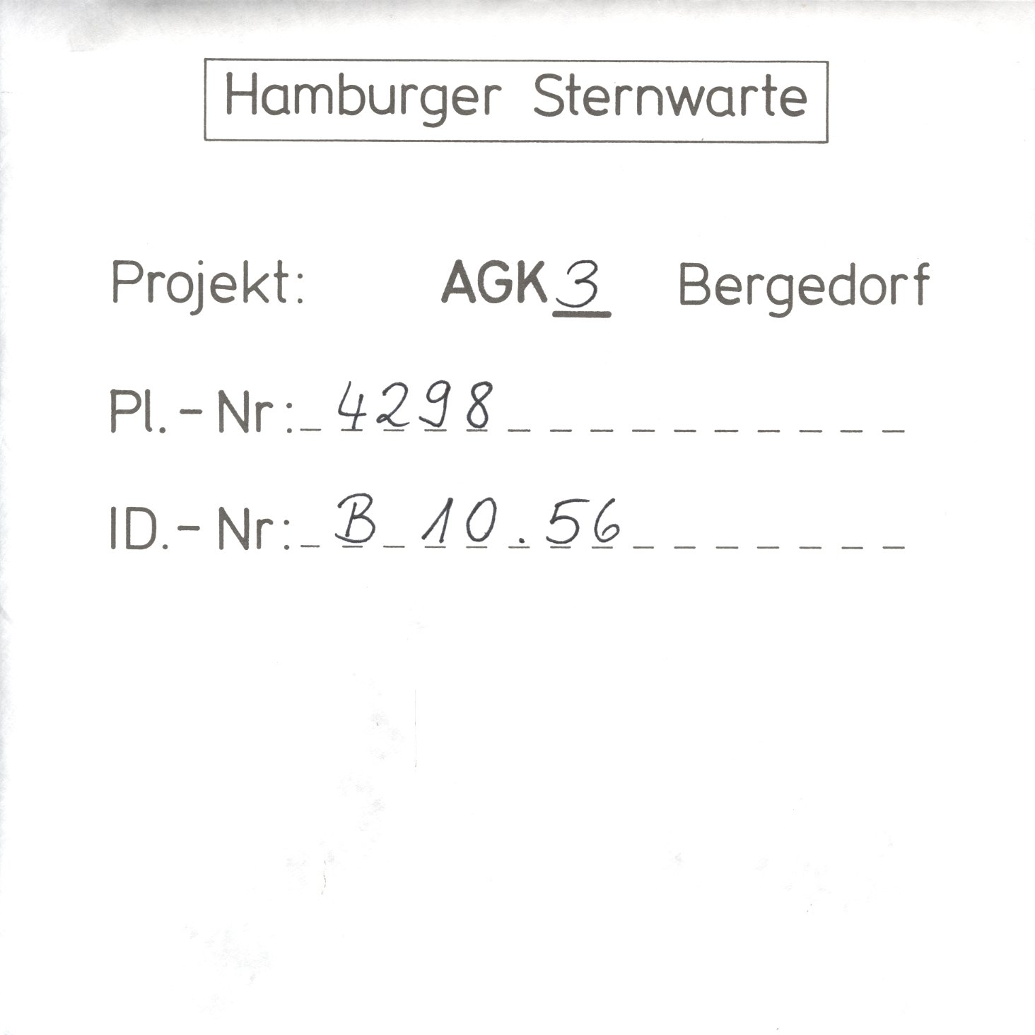 Plattenhuelle AG04298
