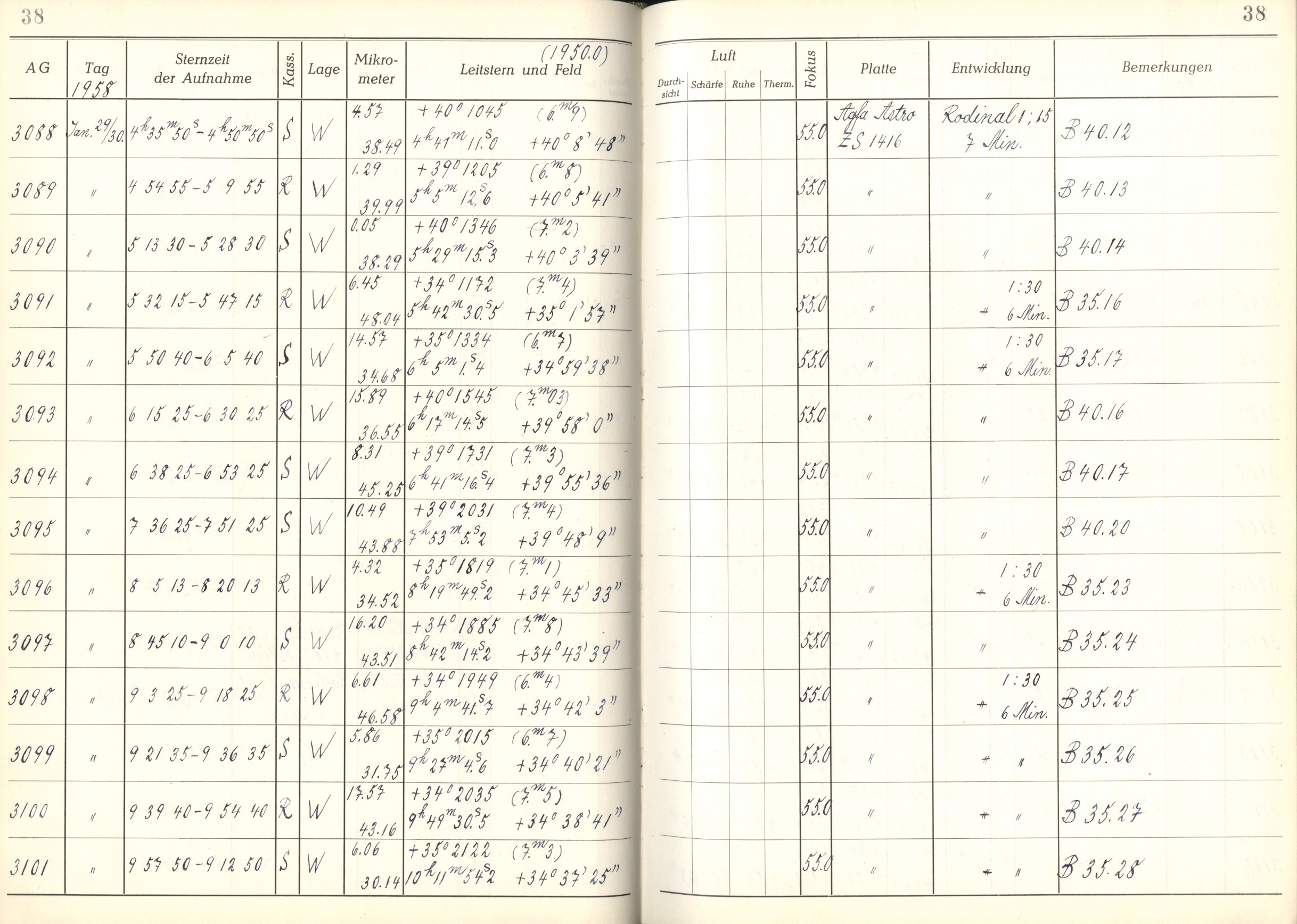 Plattenverzeichnis: ganze Seite03089