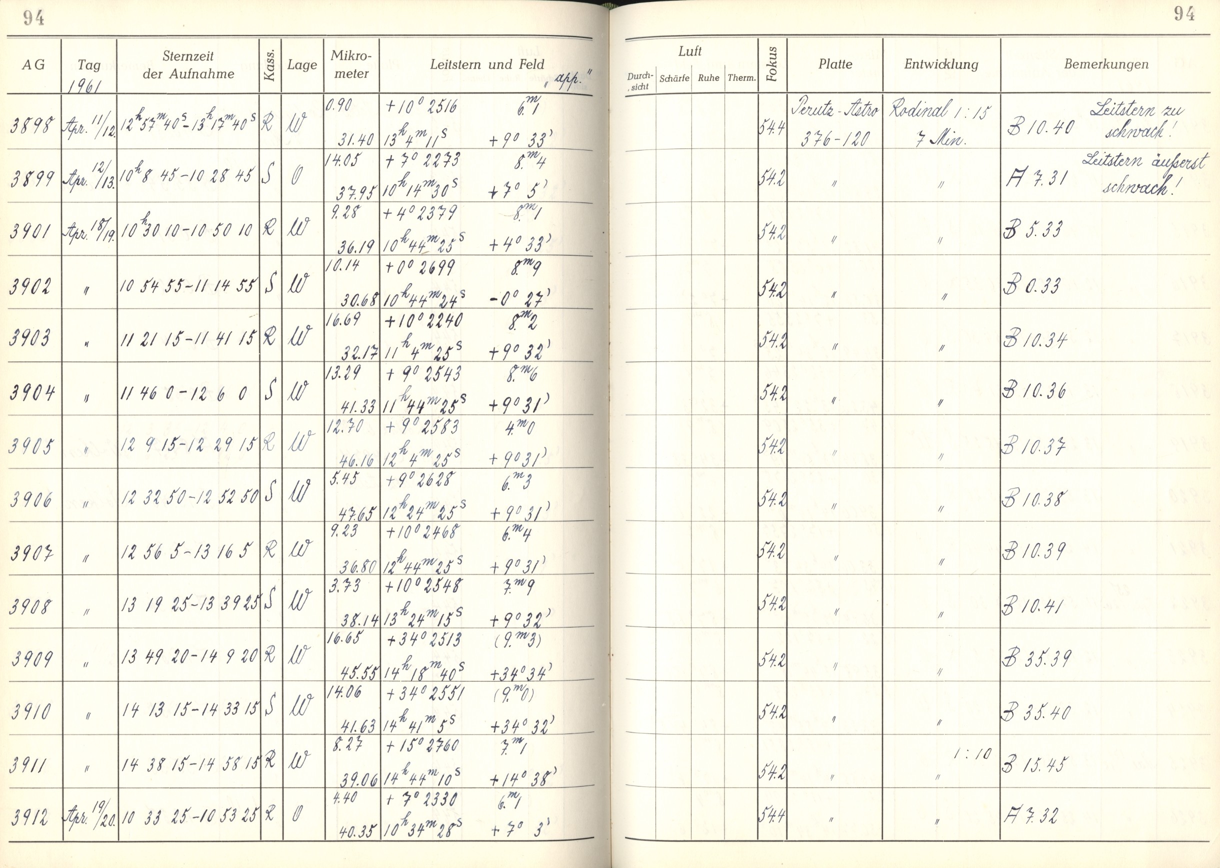 Plattenverzeichnis: ganze Seite03902