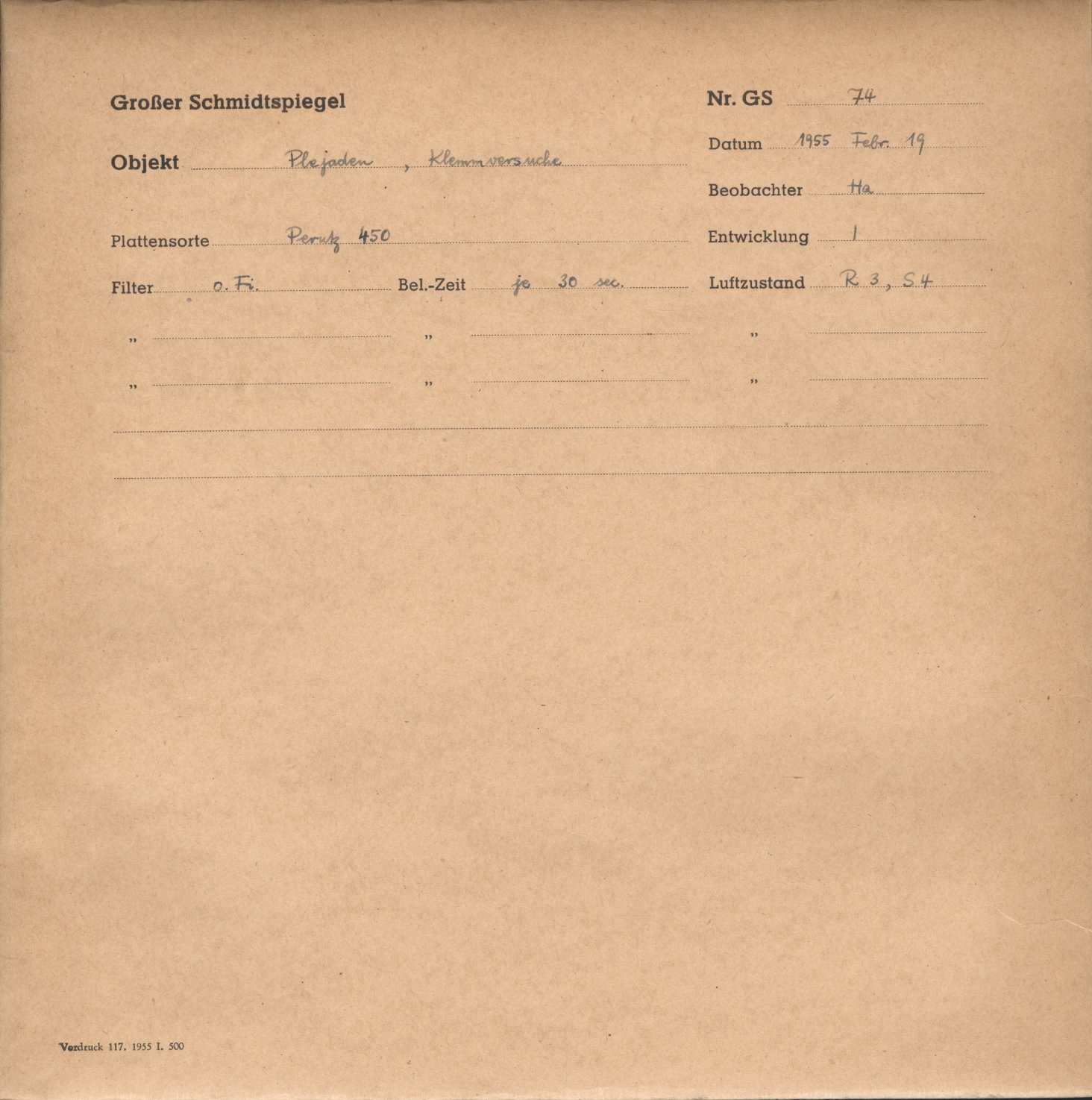 Plattenhuelle GS00074
